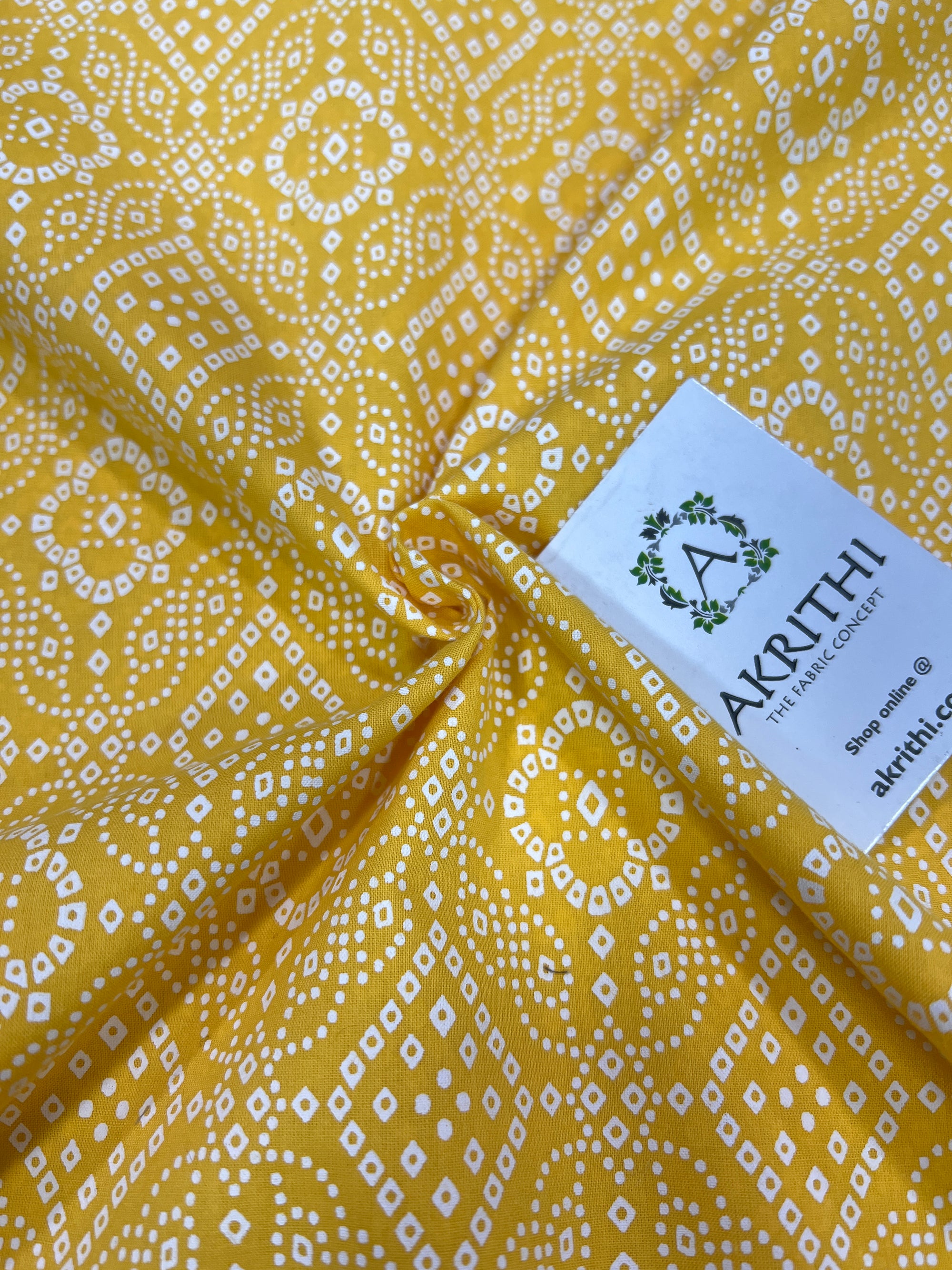 Printed pure cotton fabric