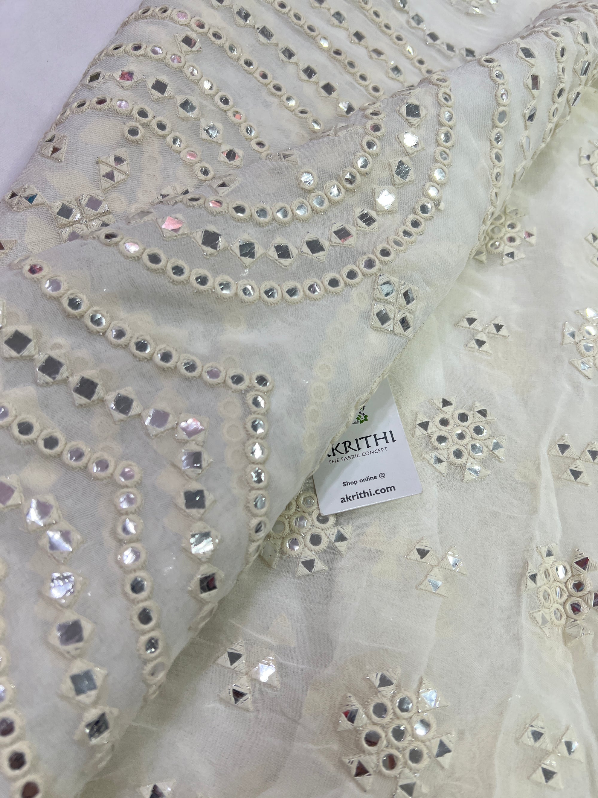 Embroidery on georgette fabric