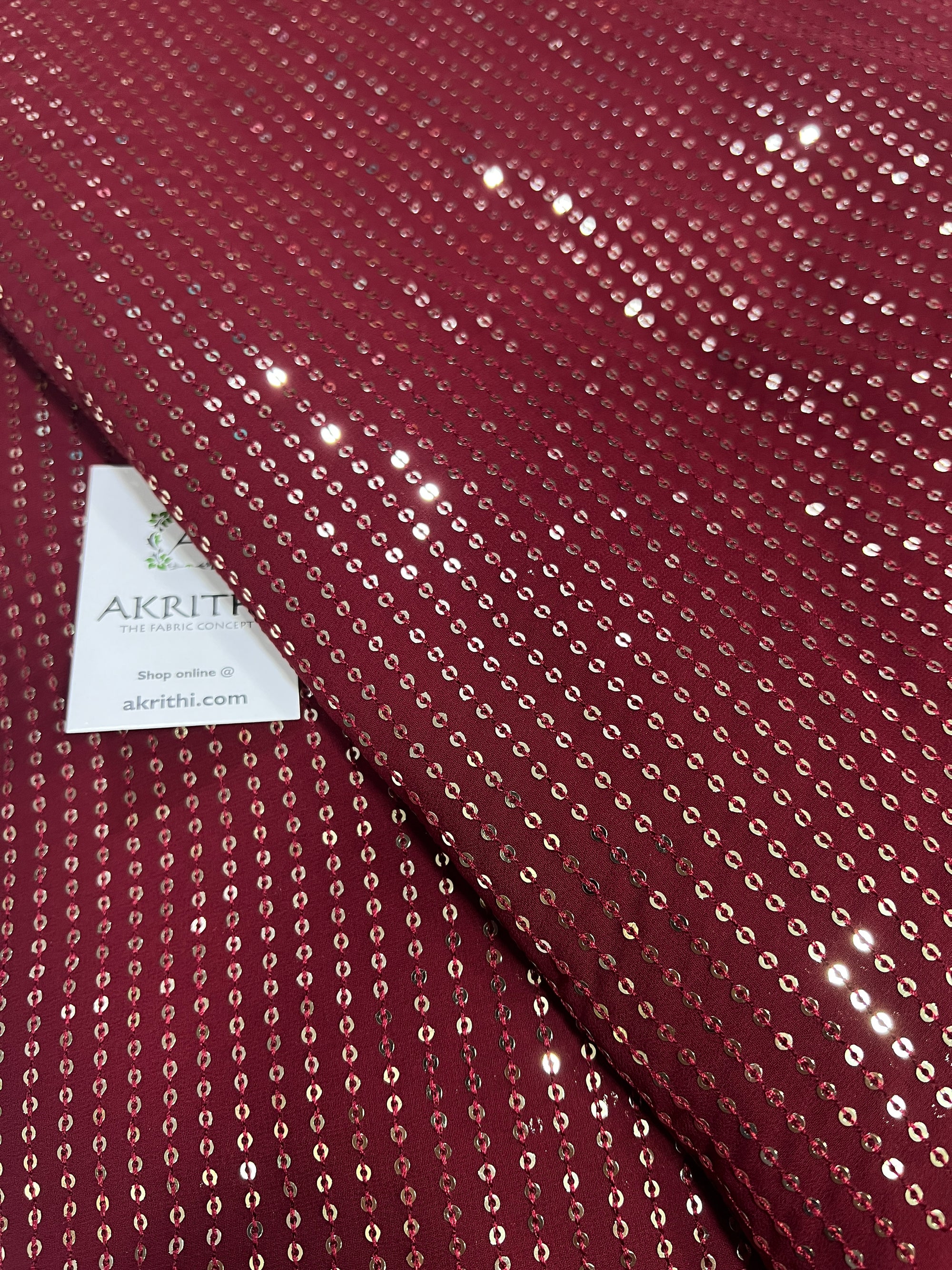 Sequins on Georgette fabric