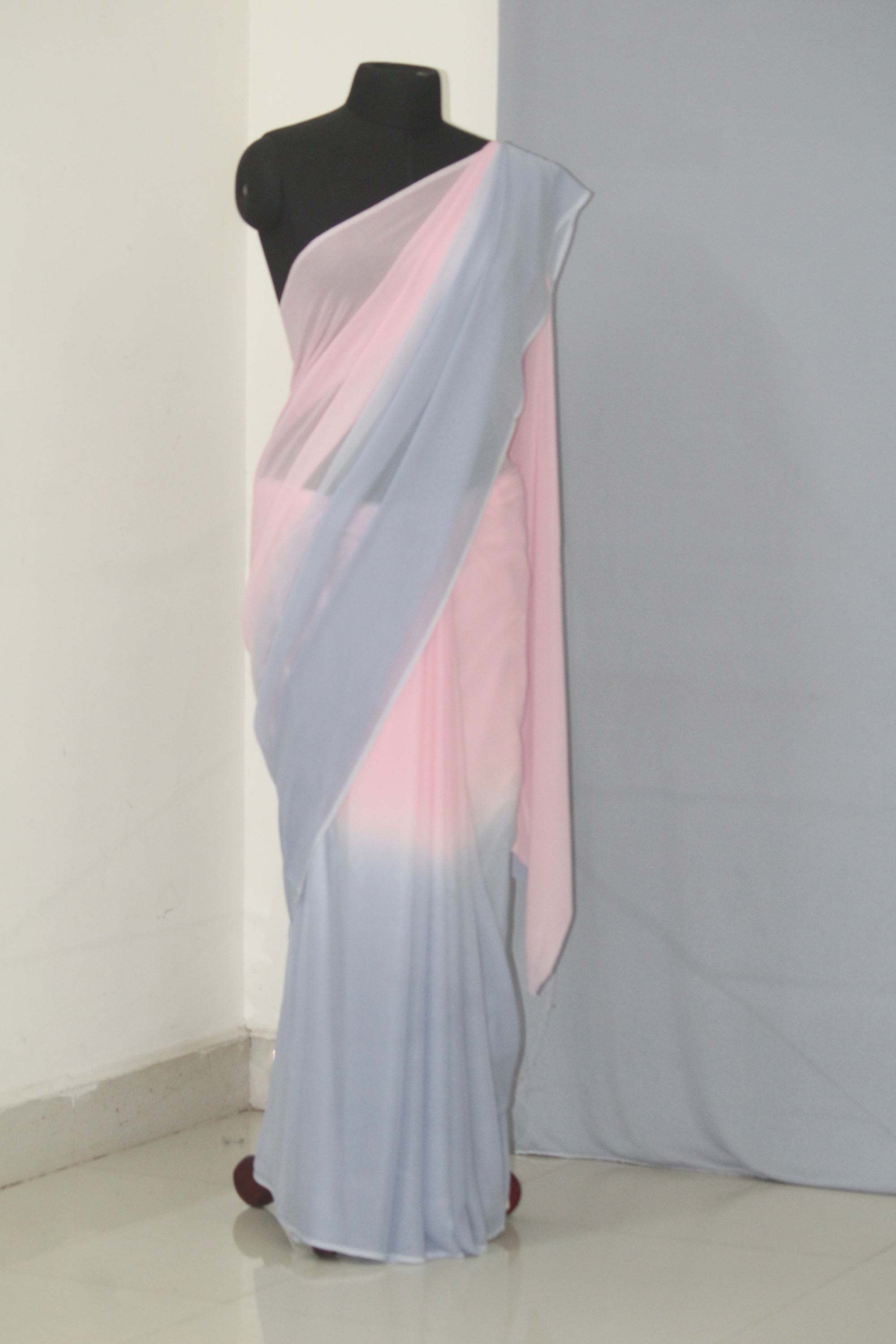 Shaded georgette saree