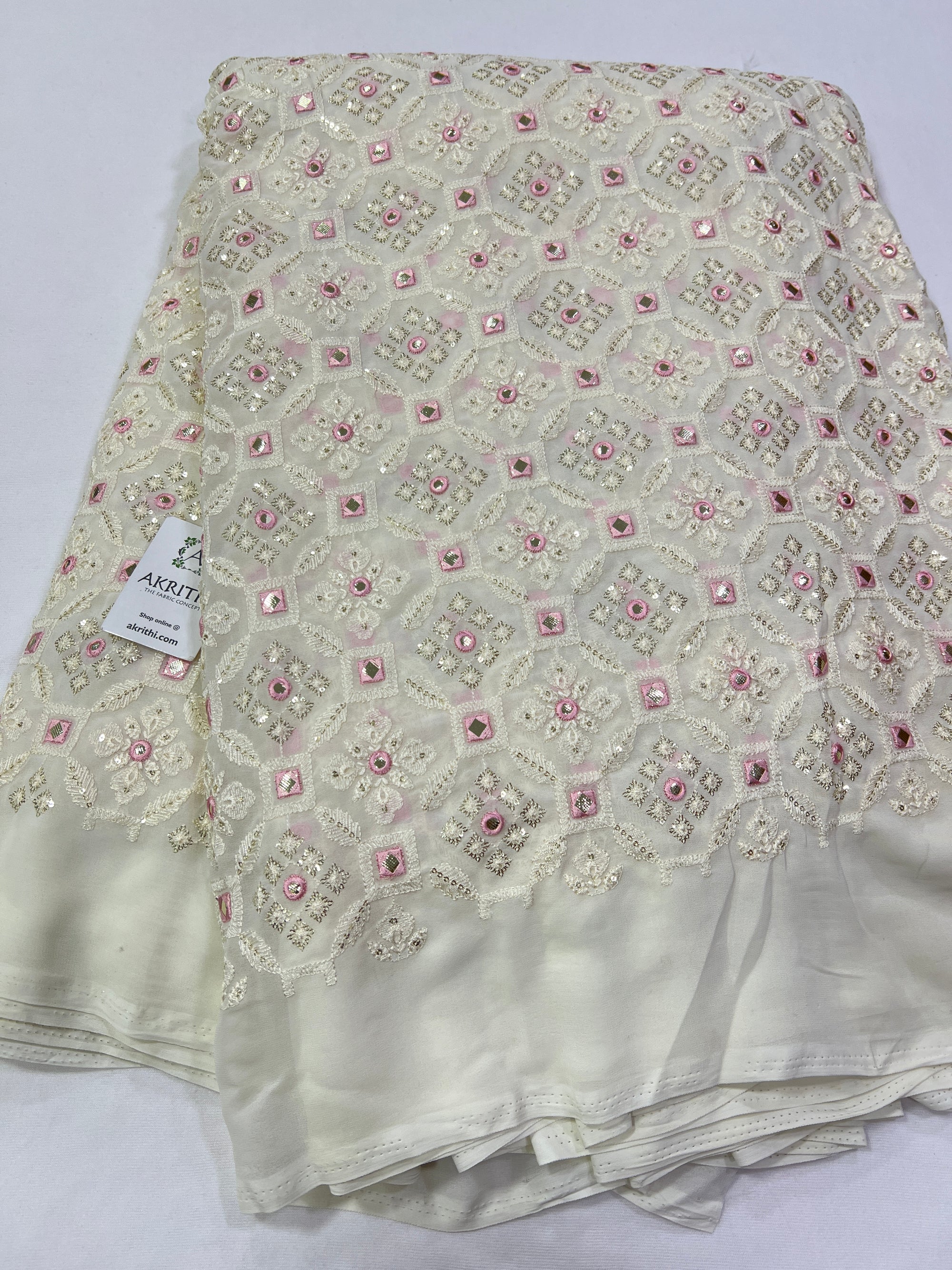 Embroidery on Georgete fabric