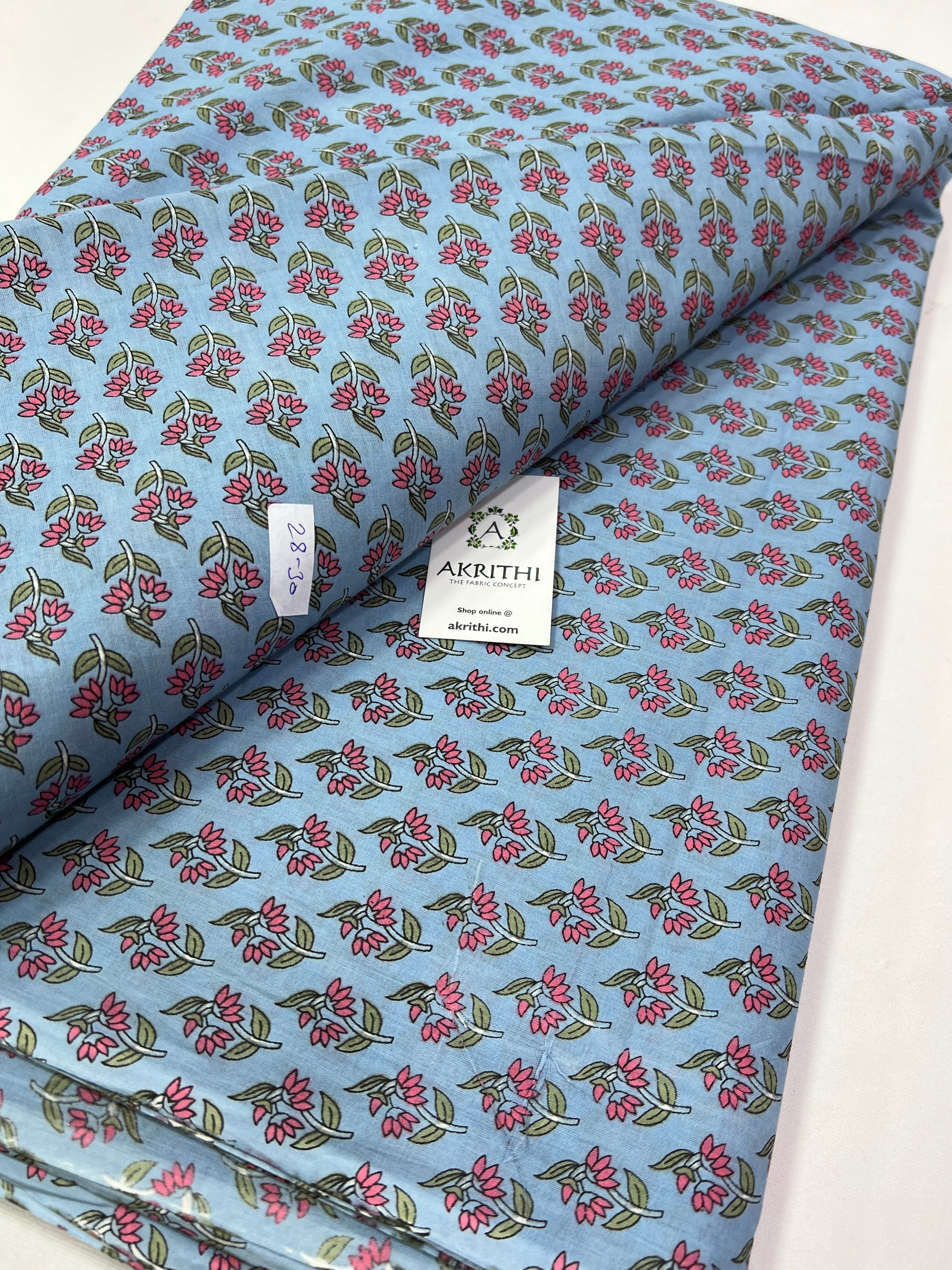 Printed pure cotton fabric