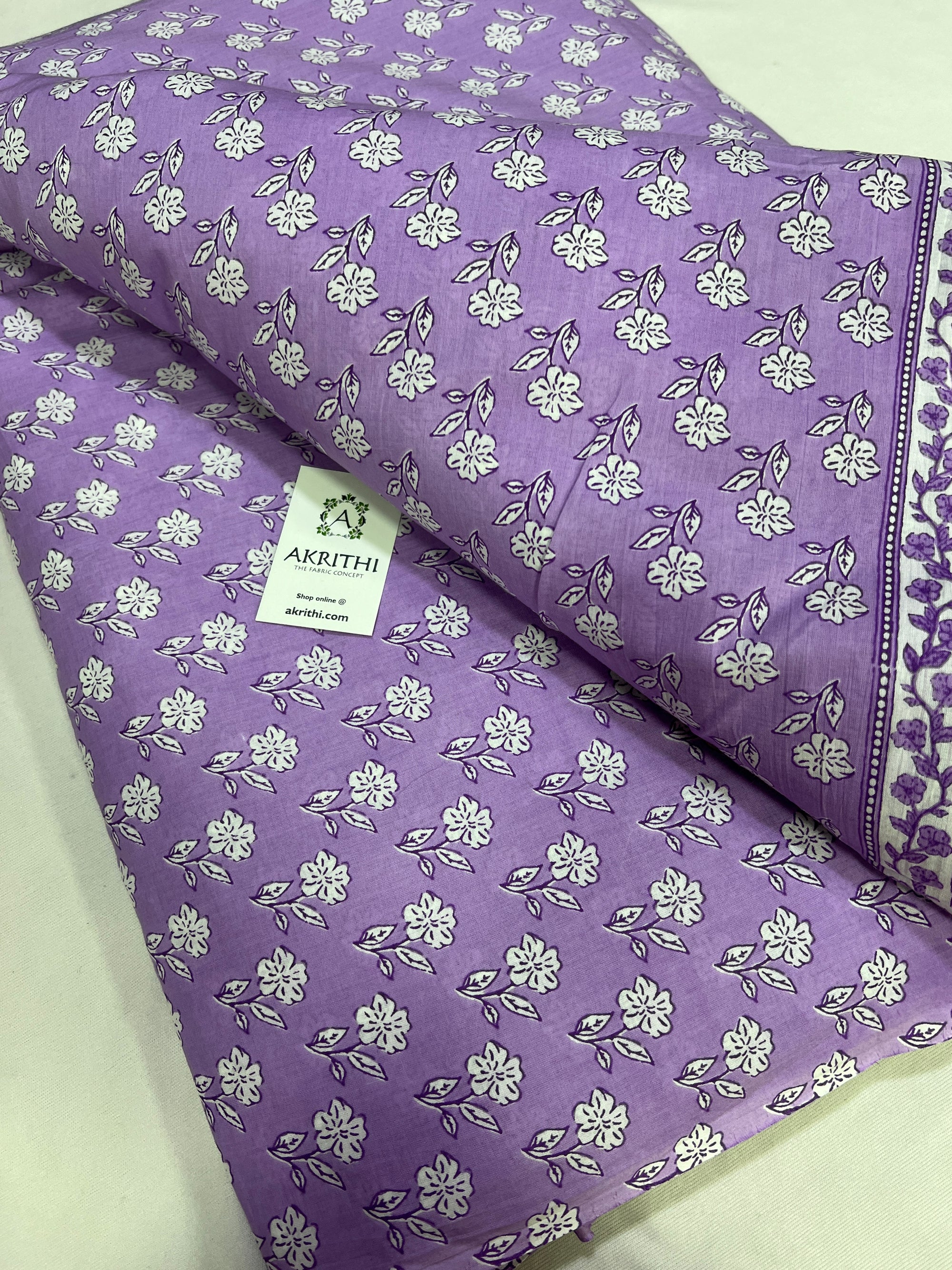 Printed pure cotton fabric