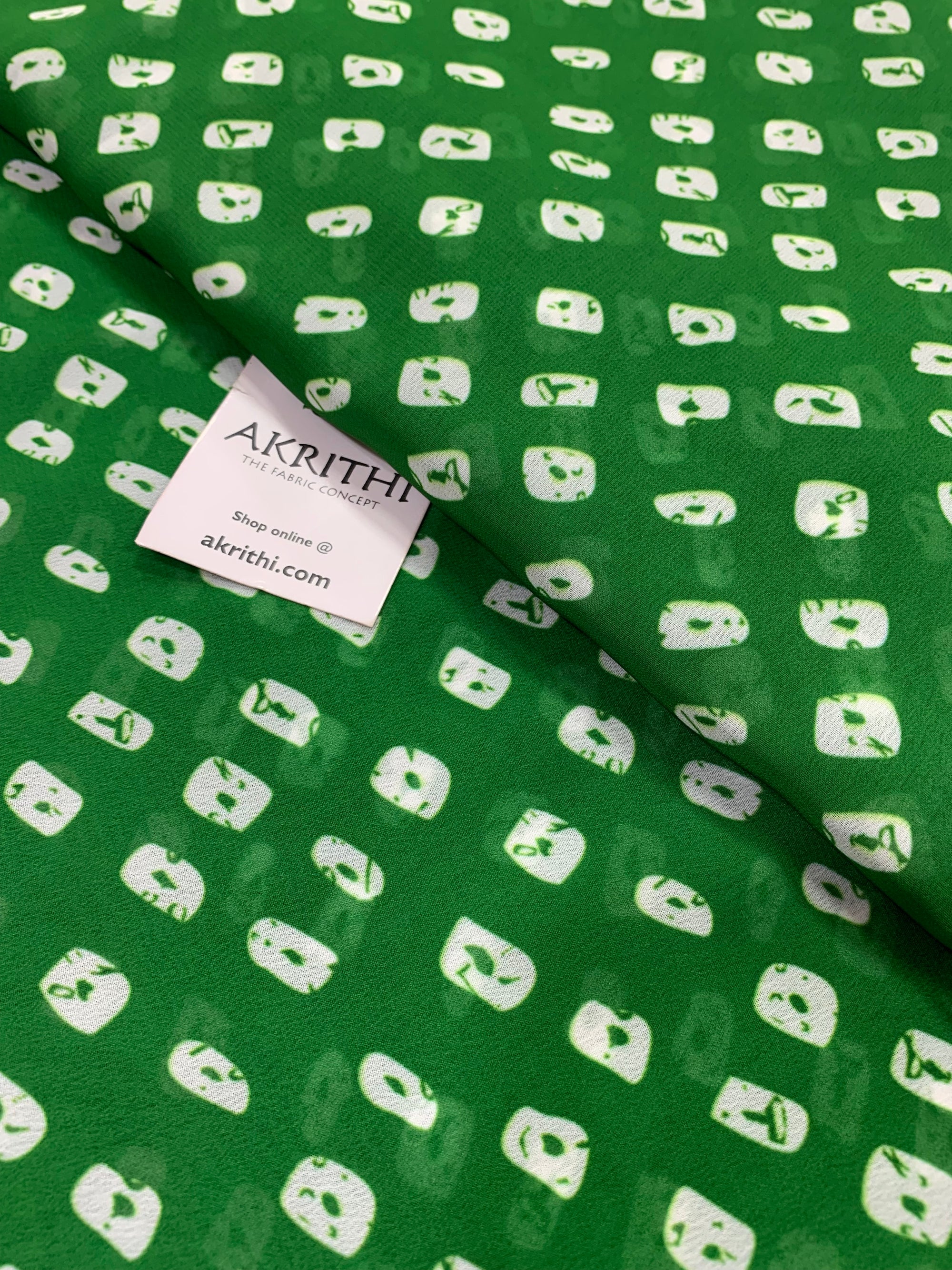 Digital bandhani printed georgette fabric