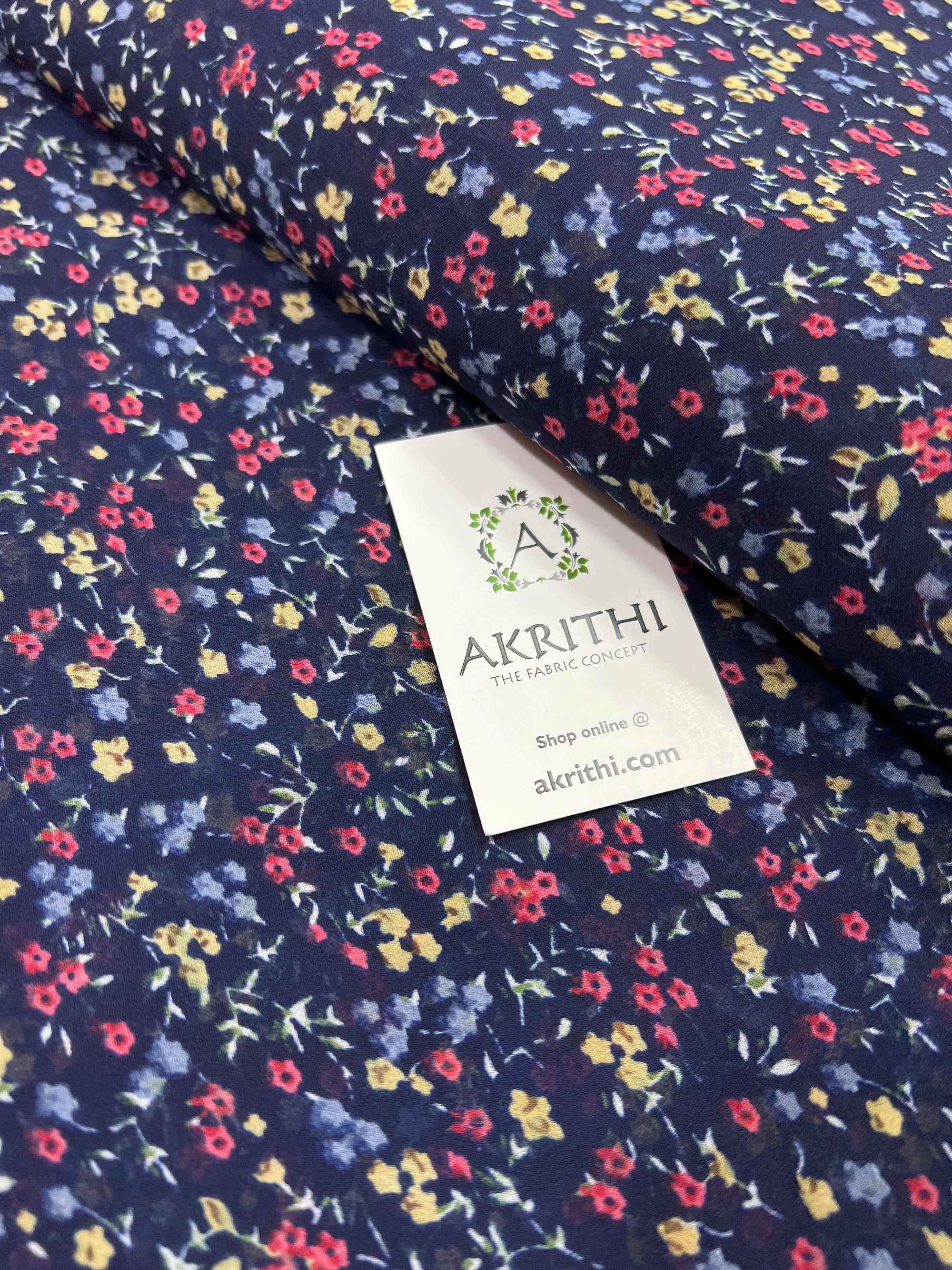Floral printed georgette fabric 56 inches width
