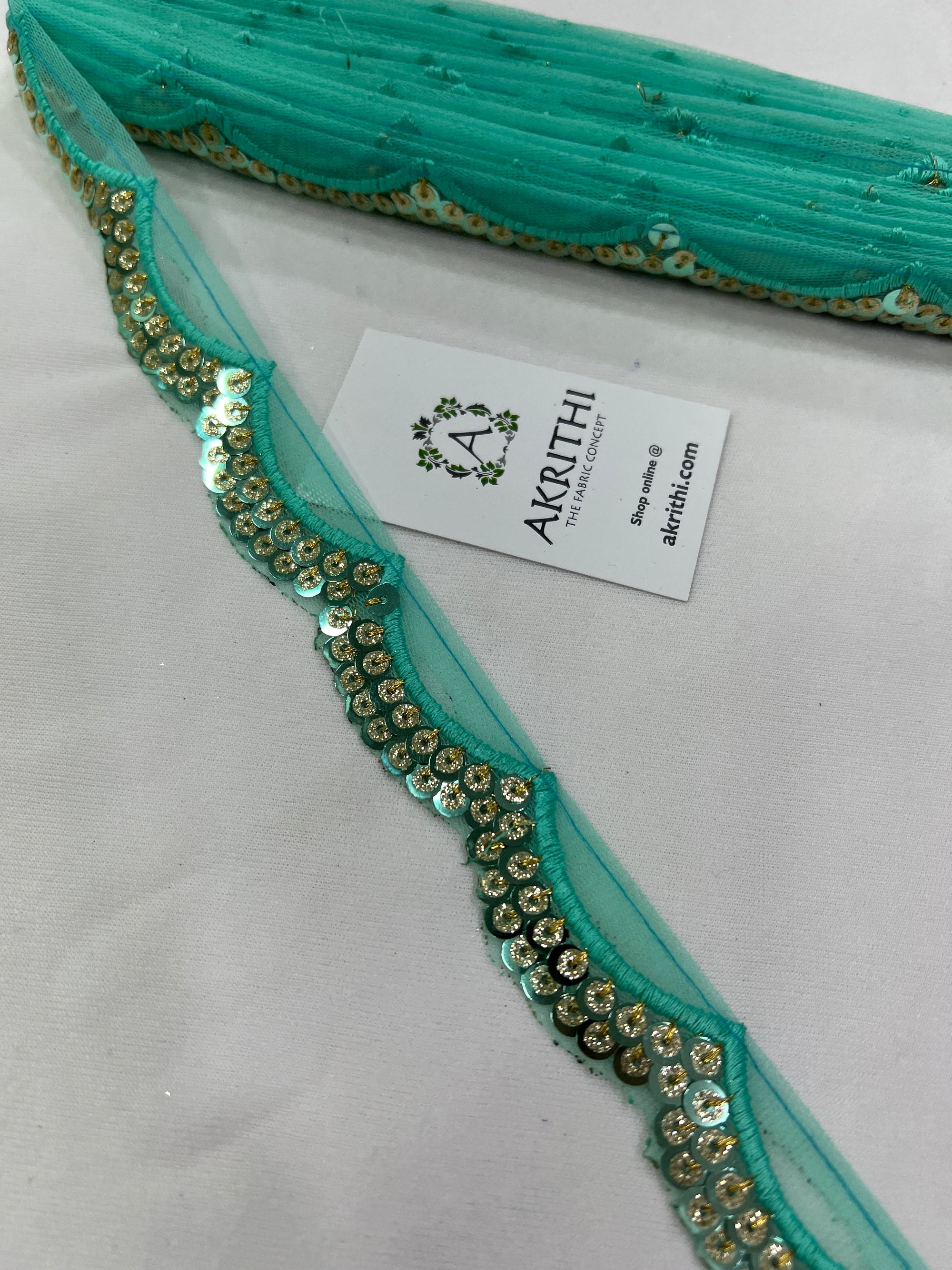 Embroidered lace 9 metres roll