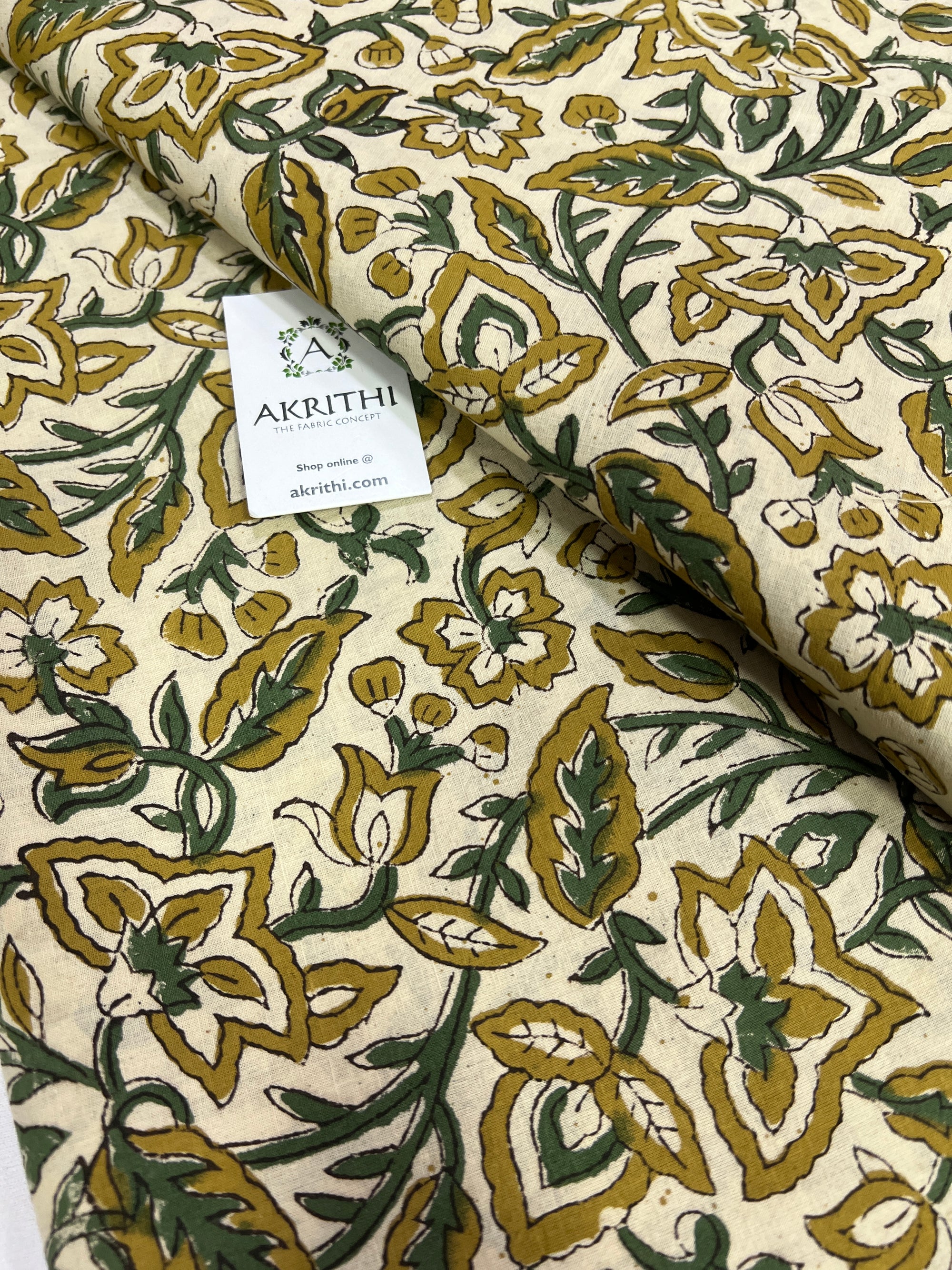 Hand block Printed pure cotton fabric
