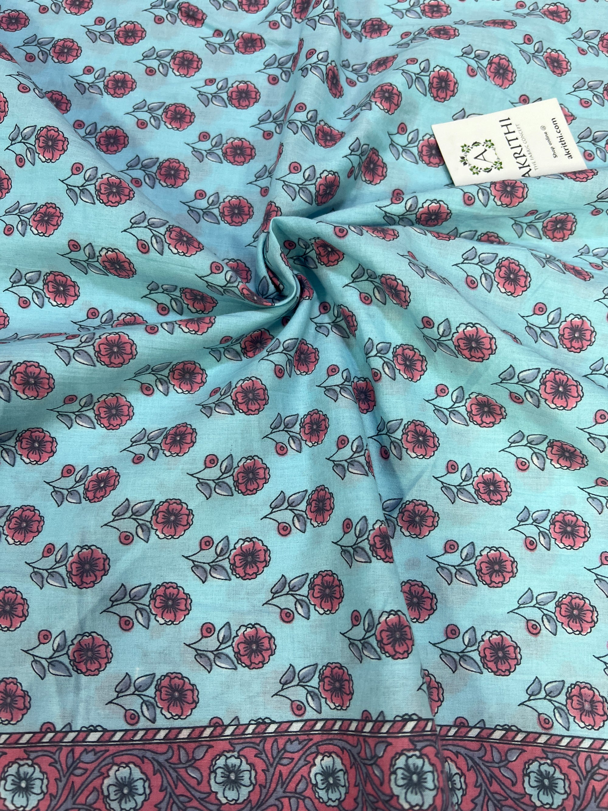 Printed pure cotton fabric