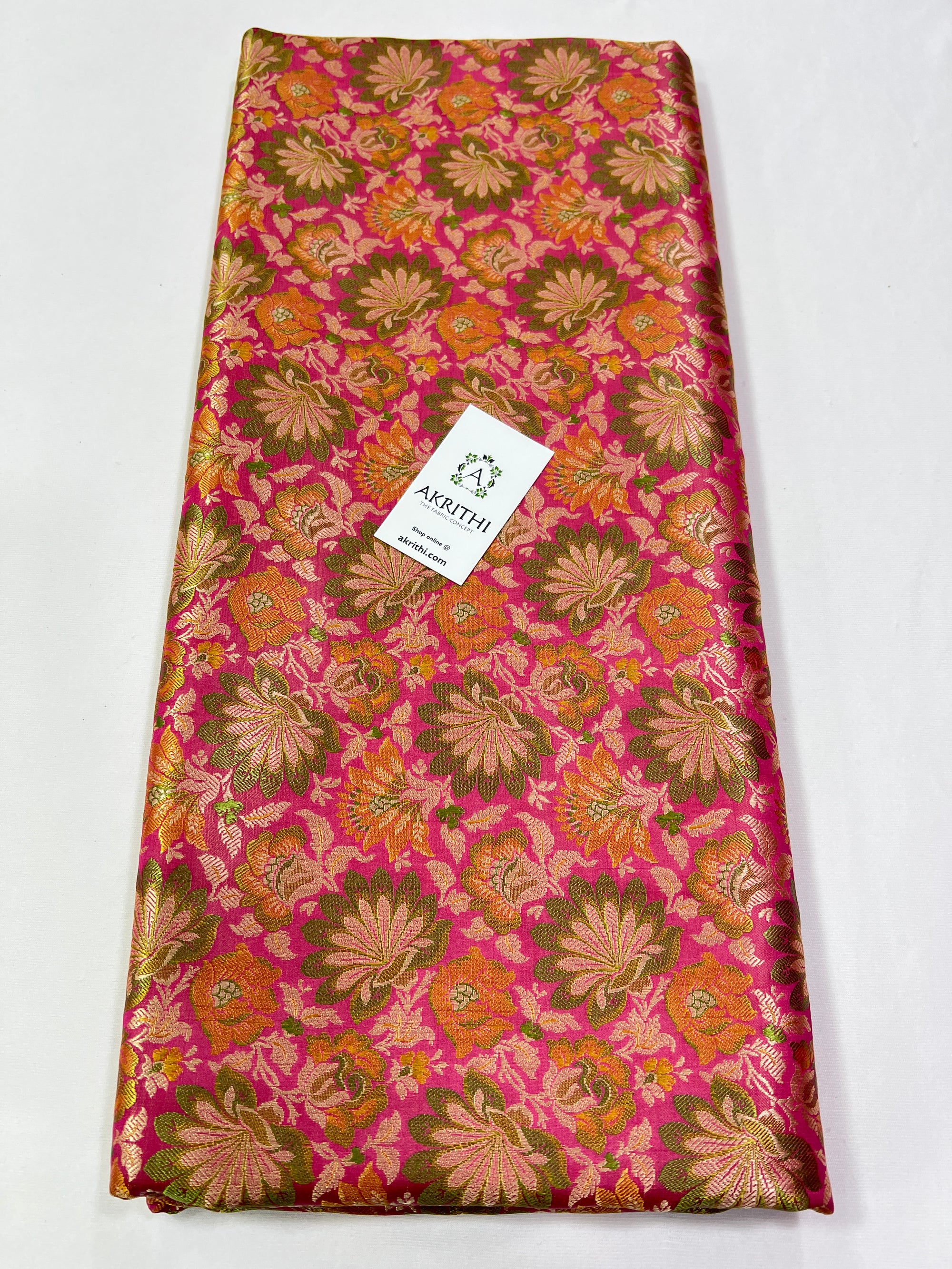 Handloom Banarasi brocade fabric