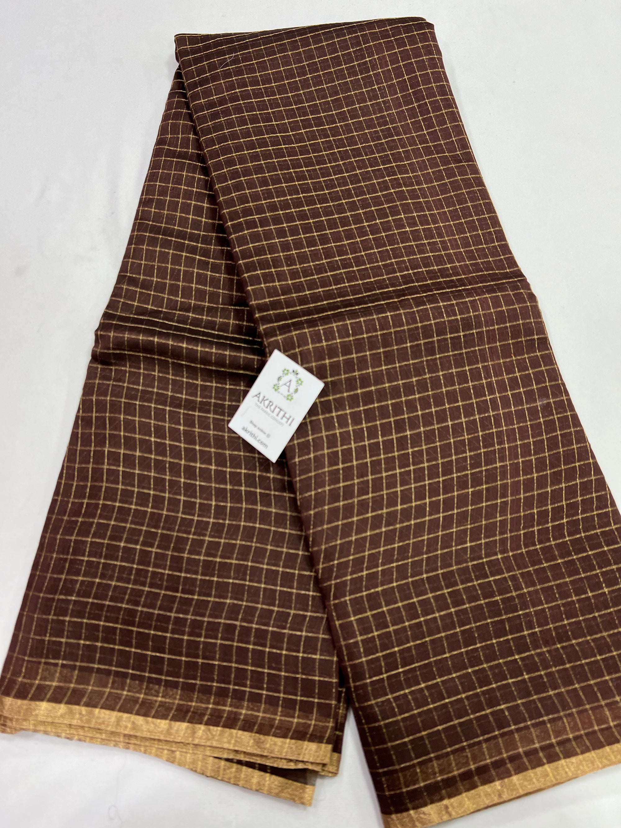 Pure chanderi checks saree