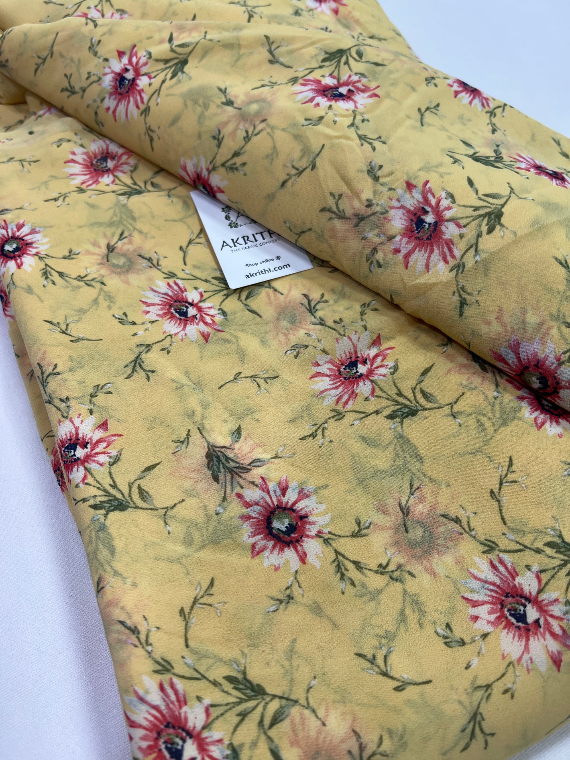 Floral printed georgette fabric 56 inches width