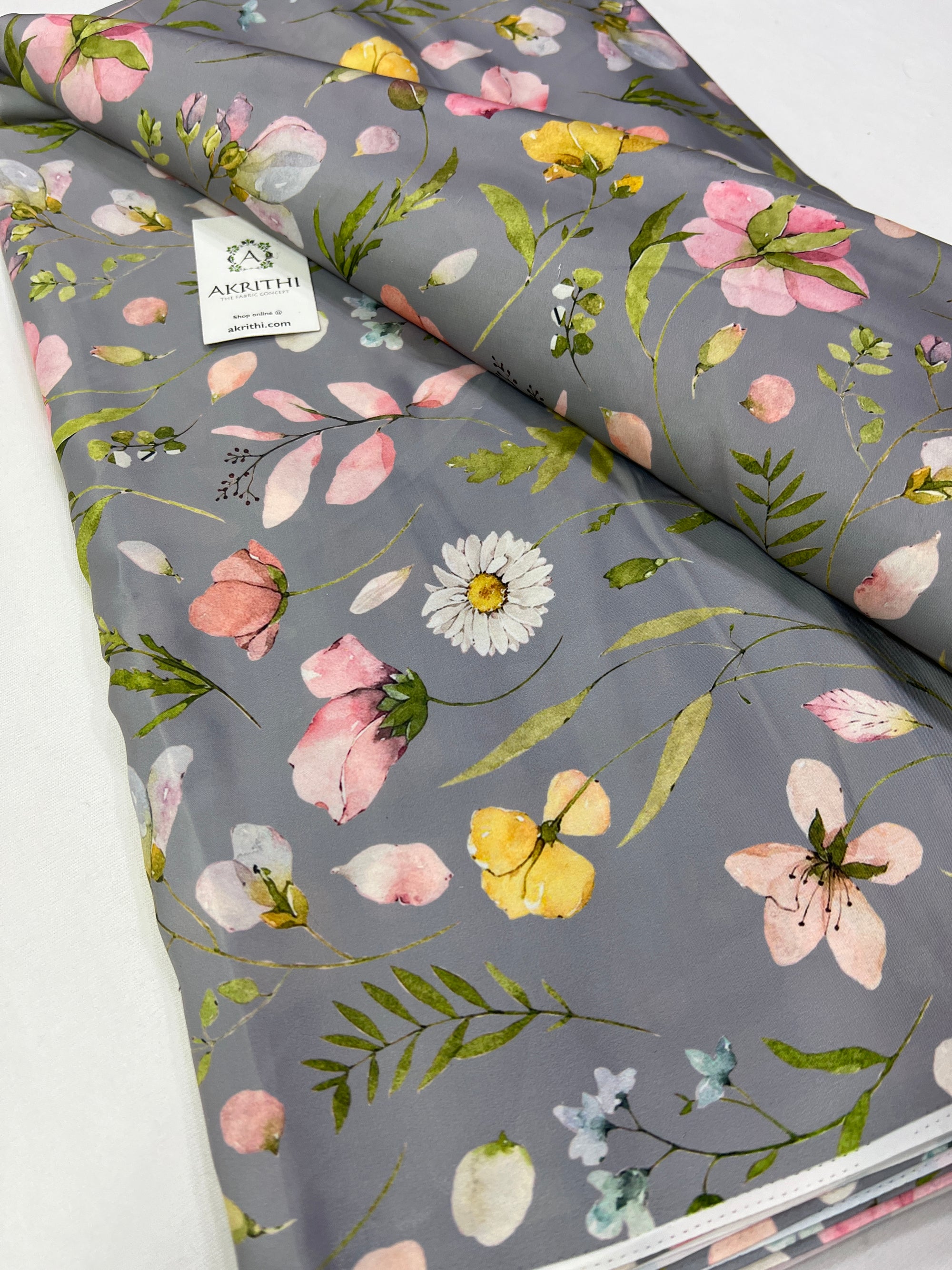 Digital printed modal satin fabric