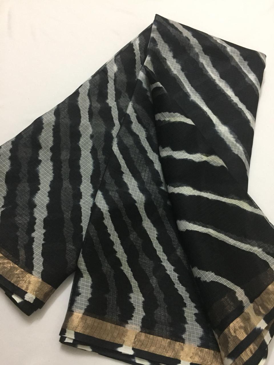 Pure kota silk leheriya saree