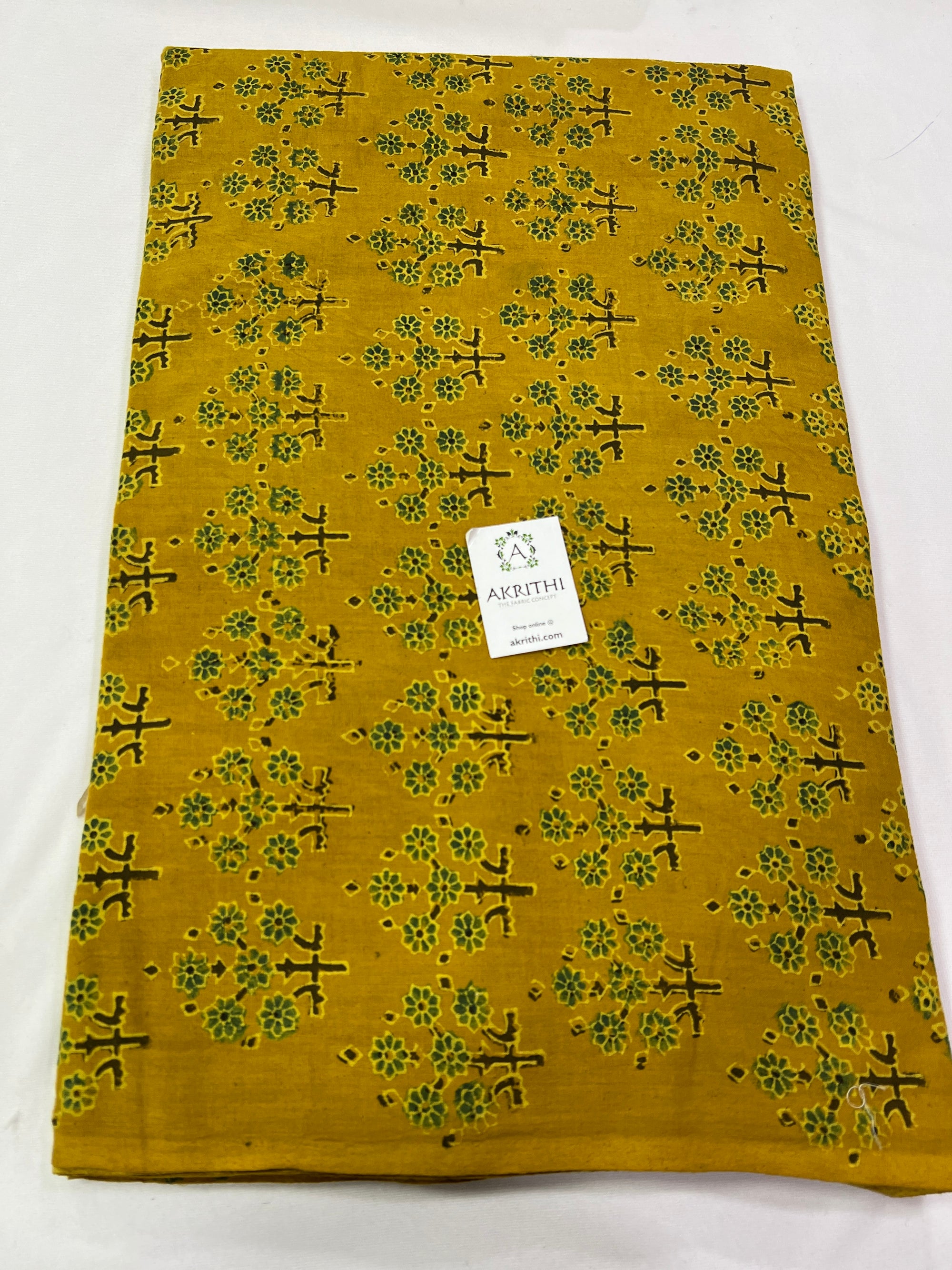 Ajrakh hand block pure cotton fabric