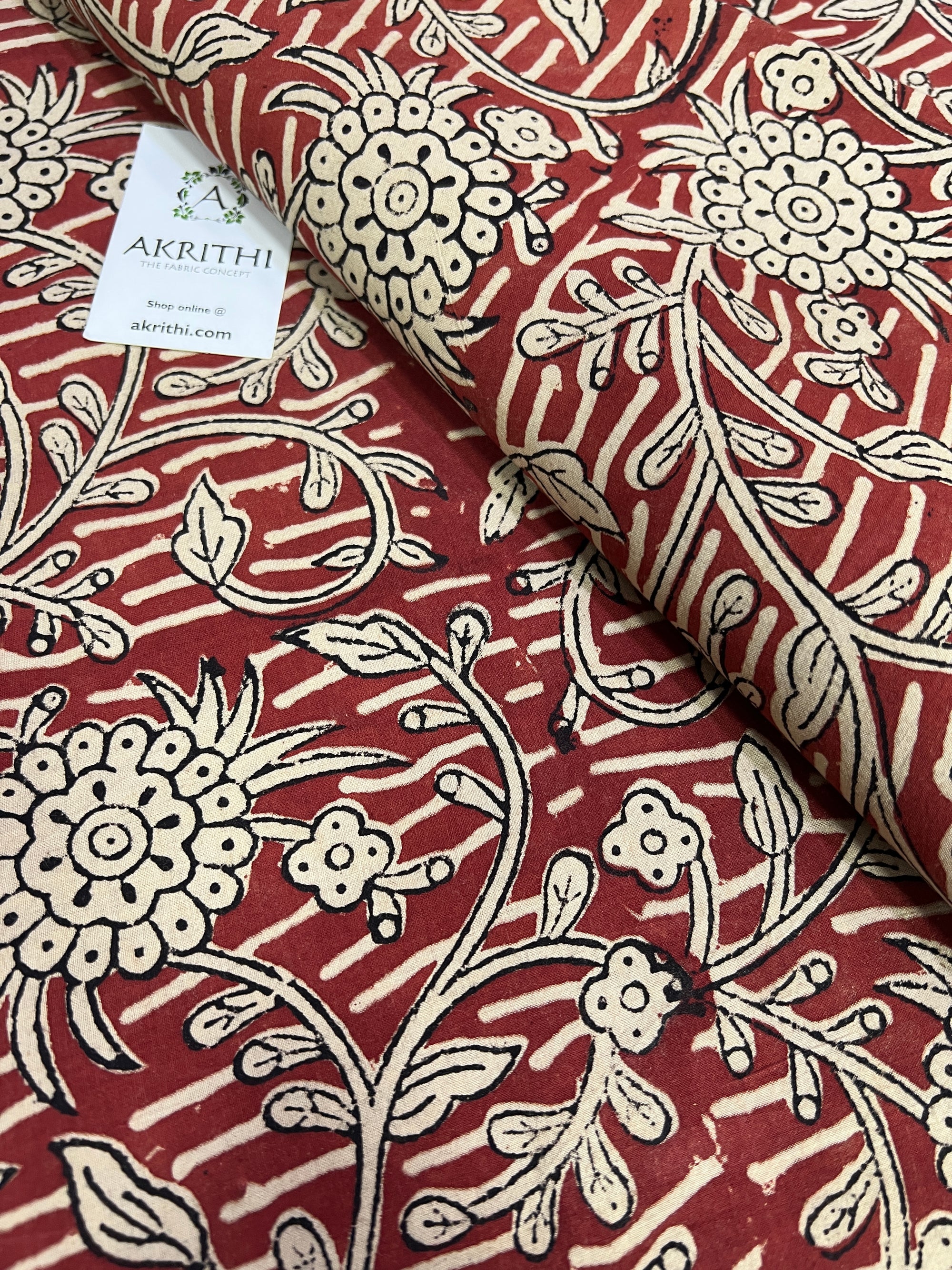 Hand block Printed pure cotton fabric