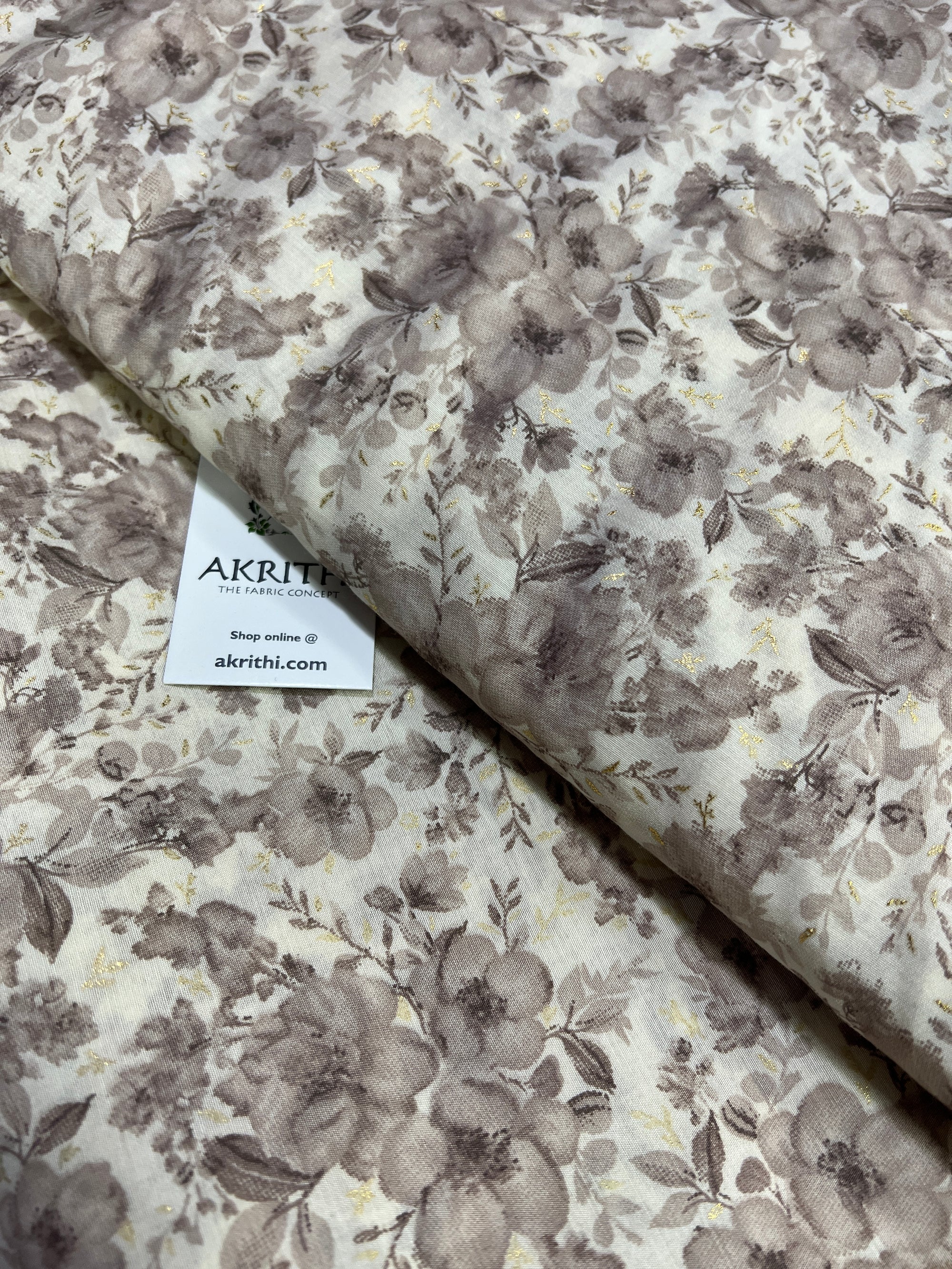 Printed silk fabric