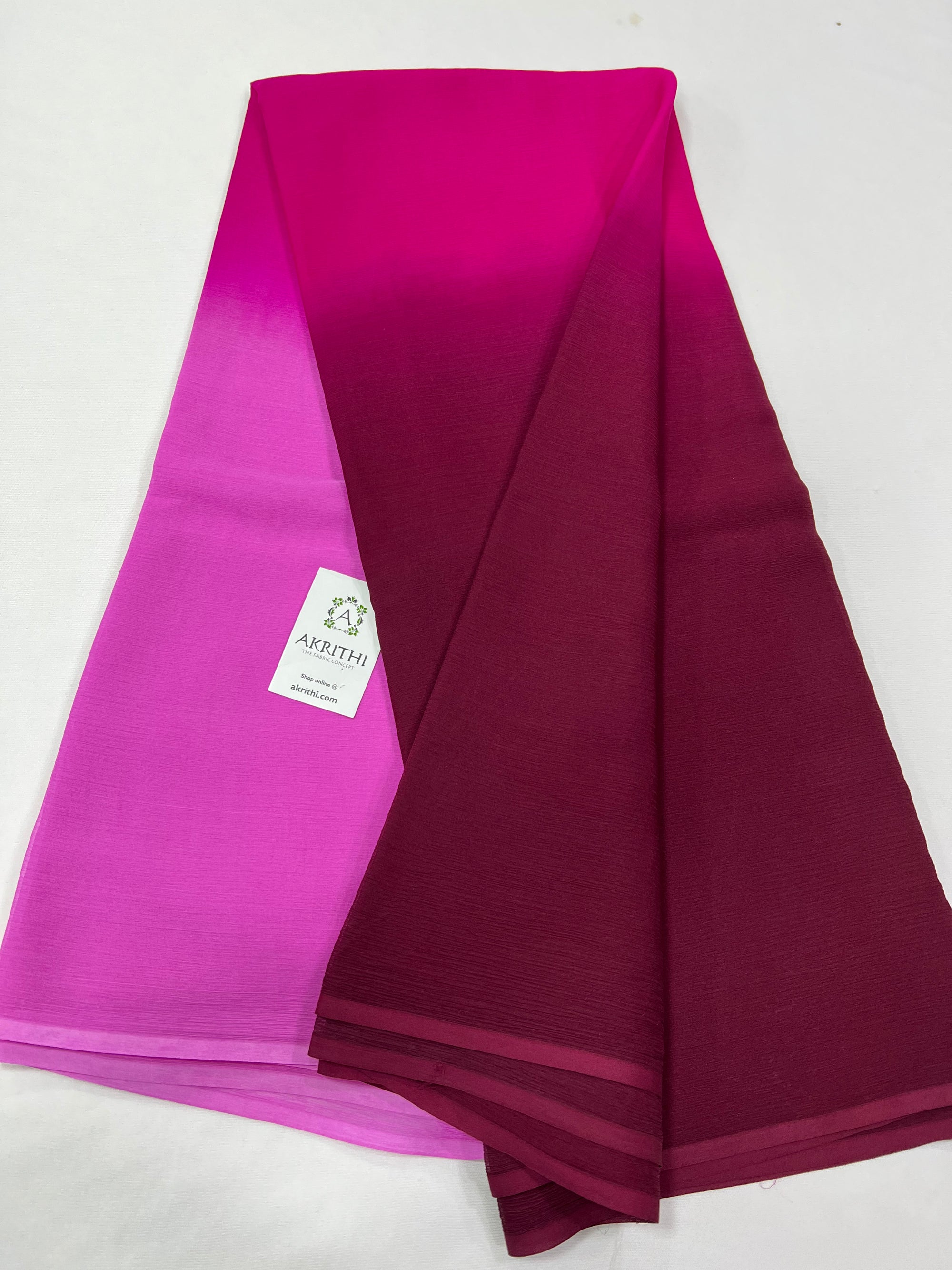 PLATINUM PURE SILK CHIFFON SAREE