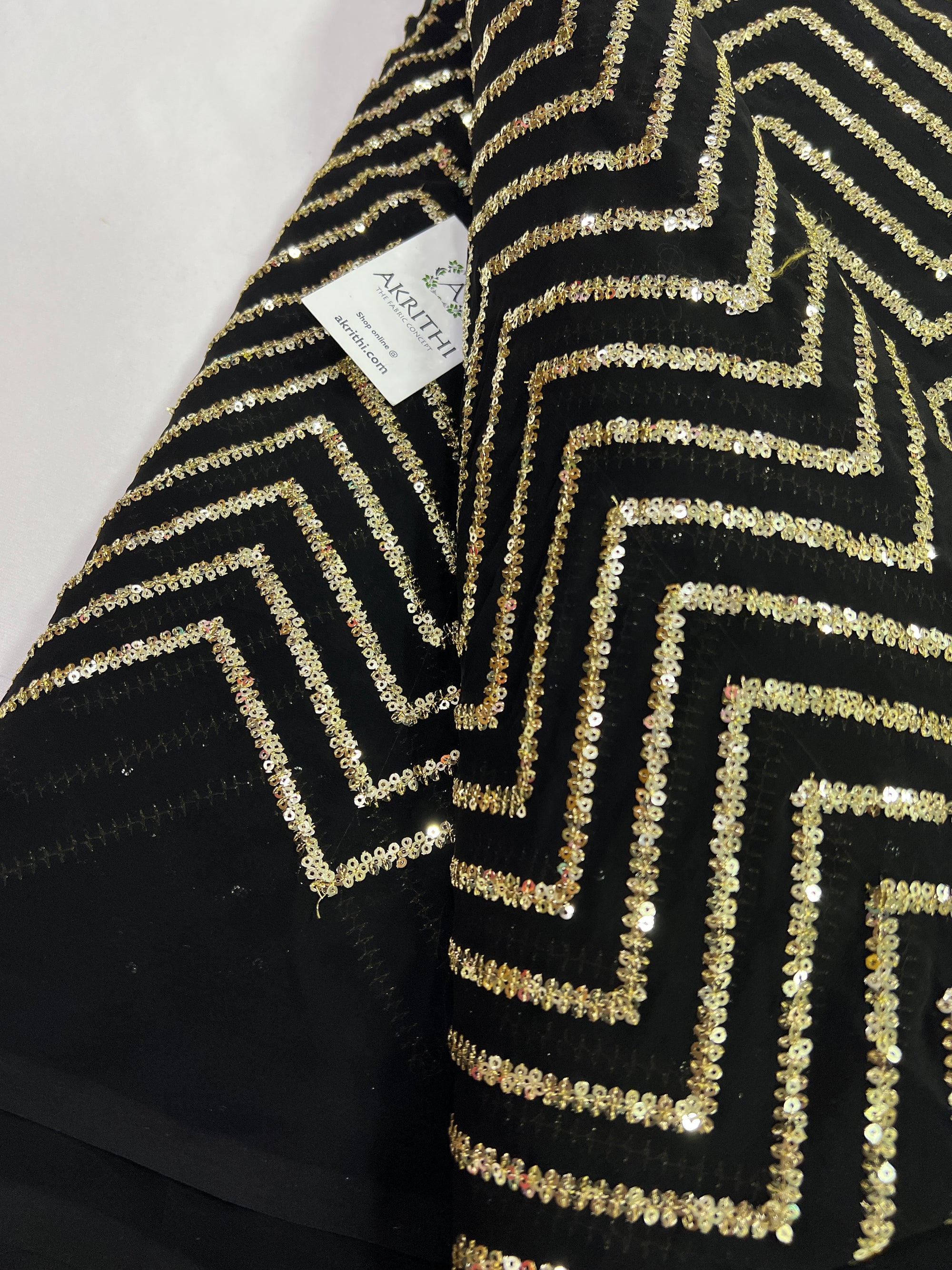 Embroidery on georgette fabric