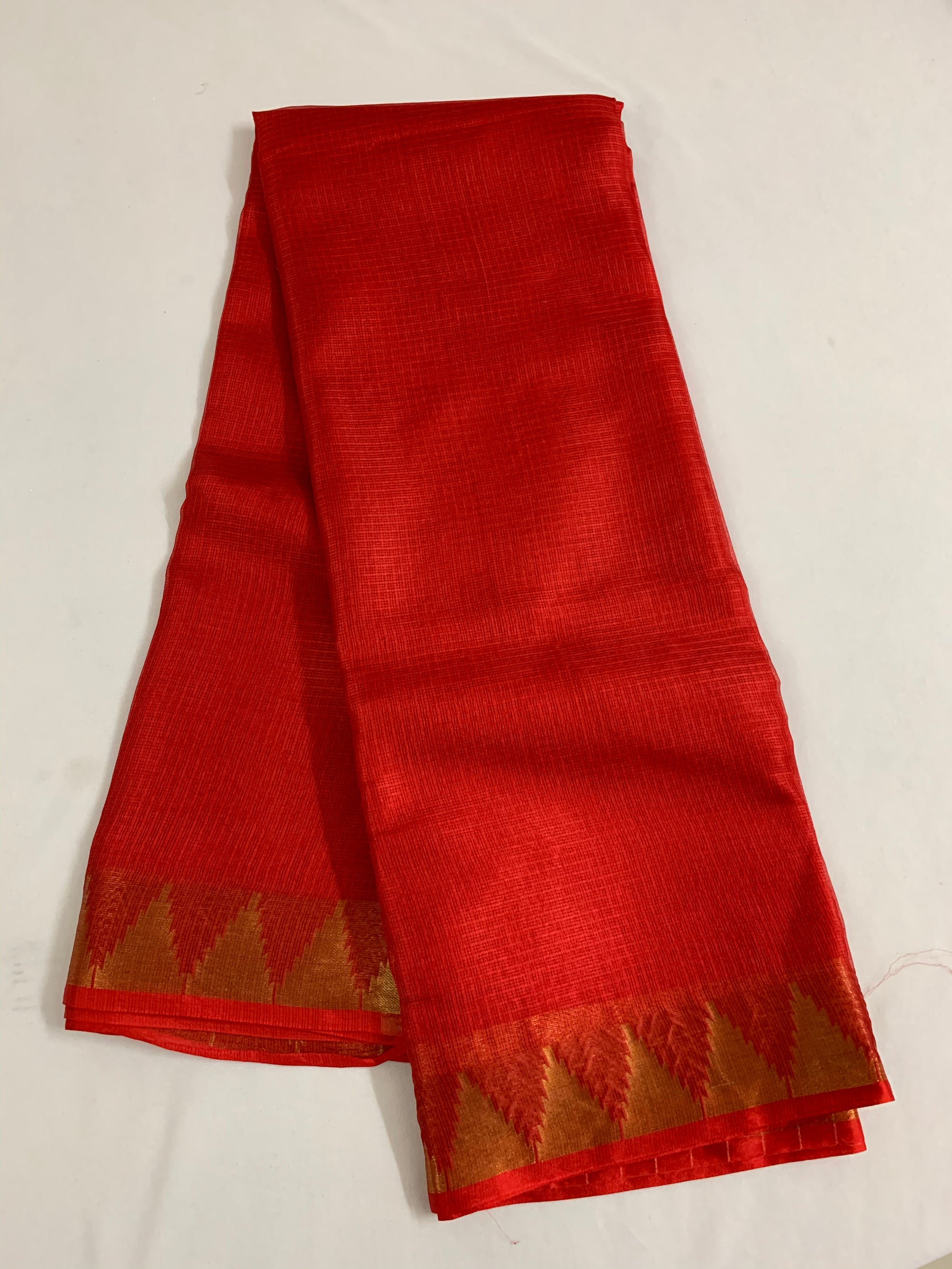 Pure kota silk saree with temple border