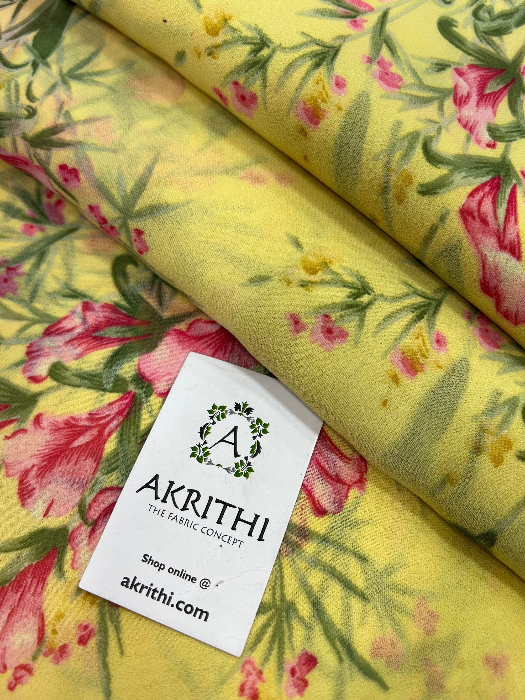 Floral printed georgette fabric 56 inches width