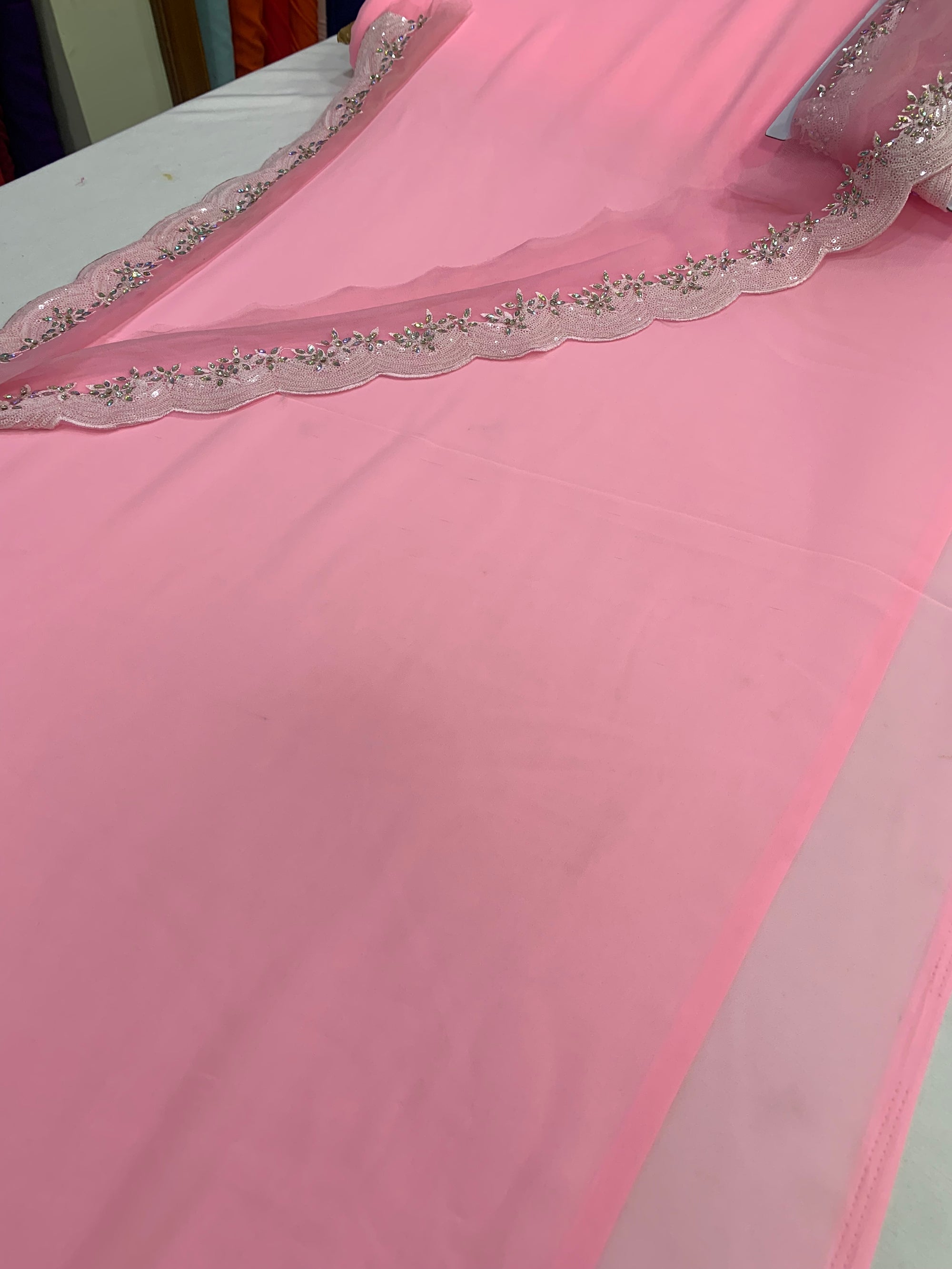 Georgette saree with lace