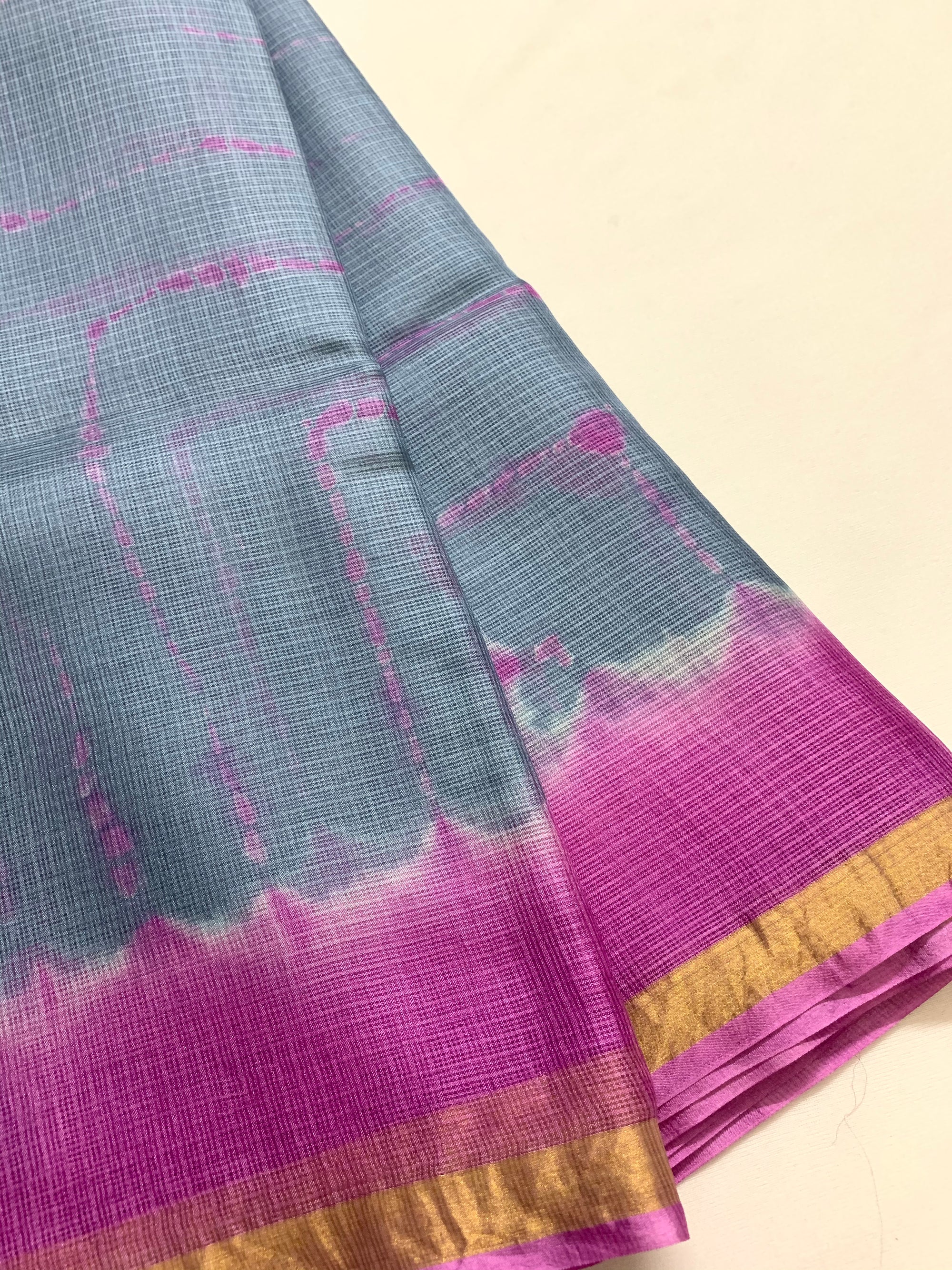 Tie and dye pure kota silk saree