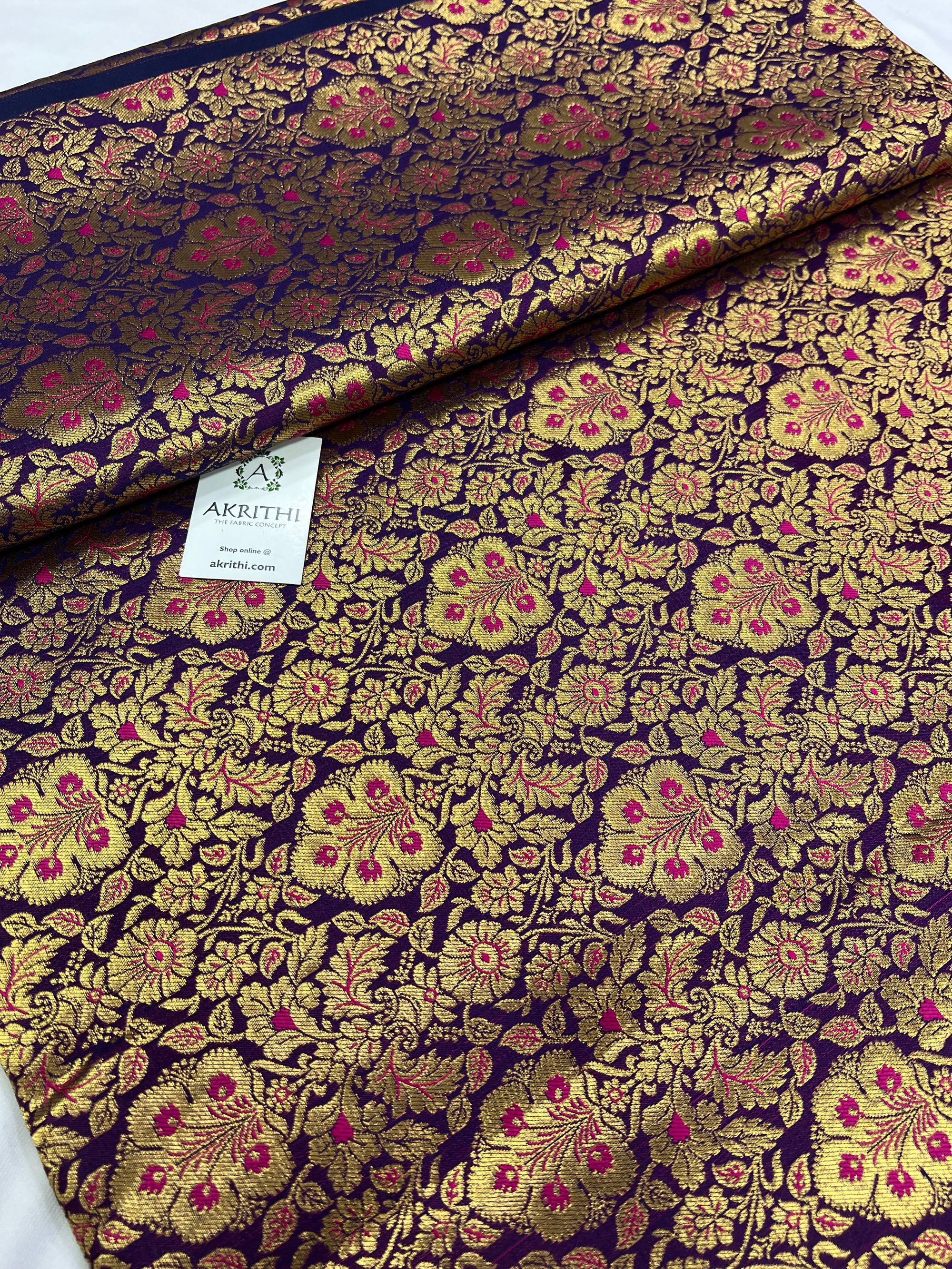 Handloom Banarasi brocade fabric