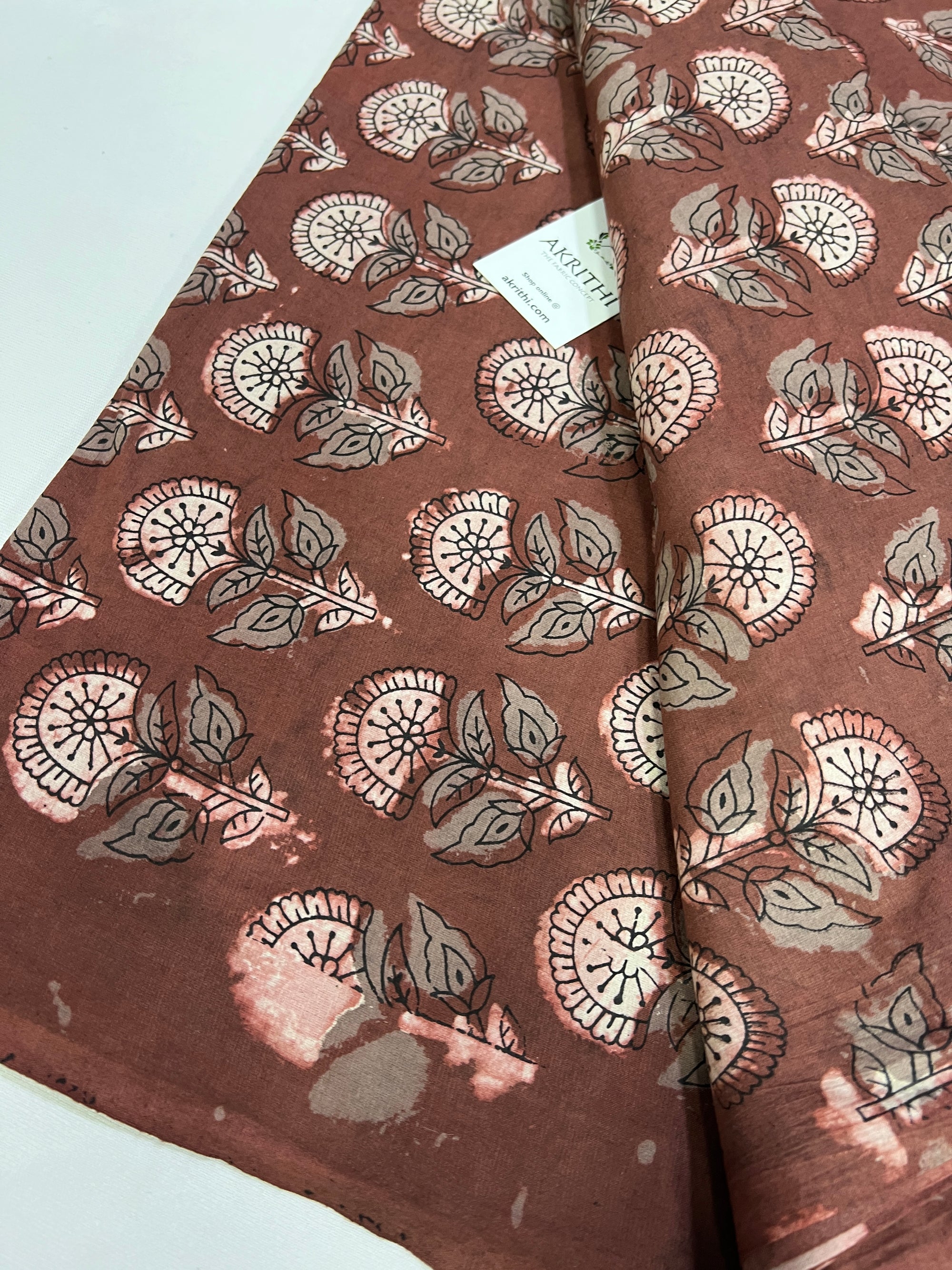 Dabu printed pure cotton fabric