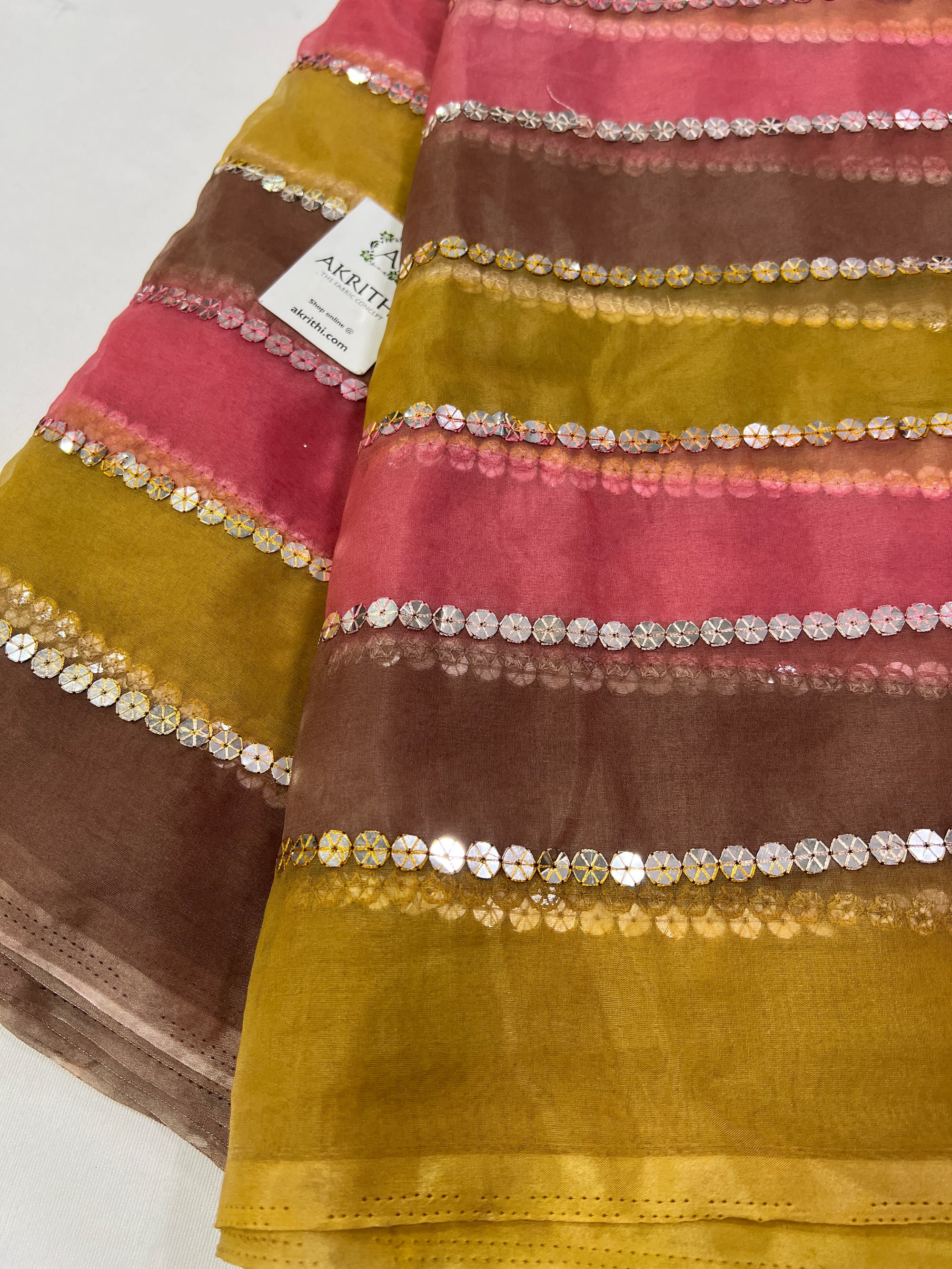 Embroidery on Organza fabric