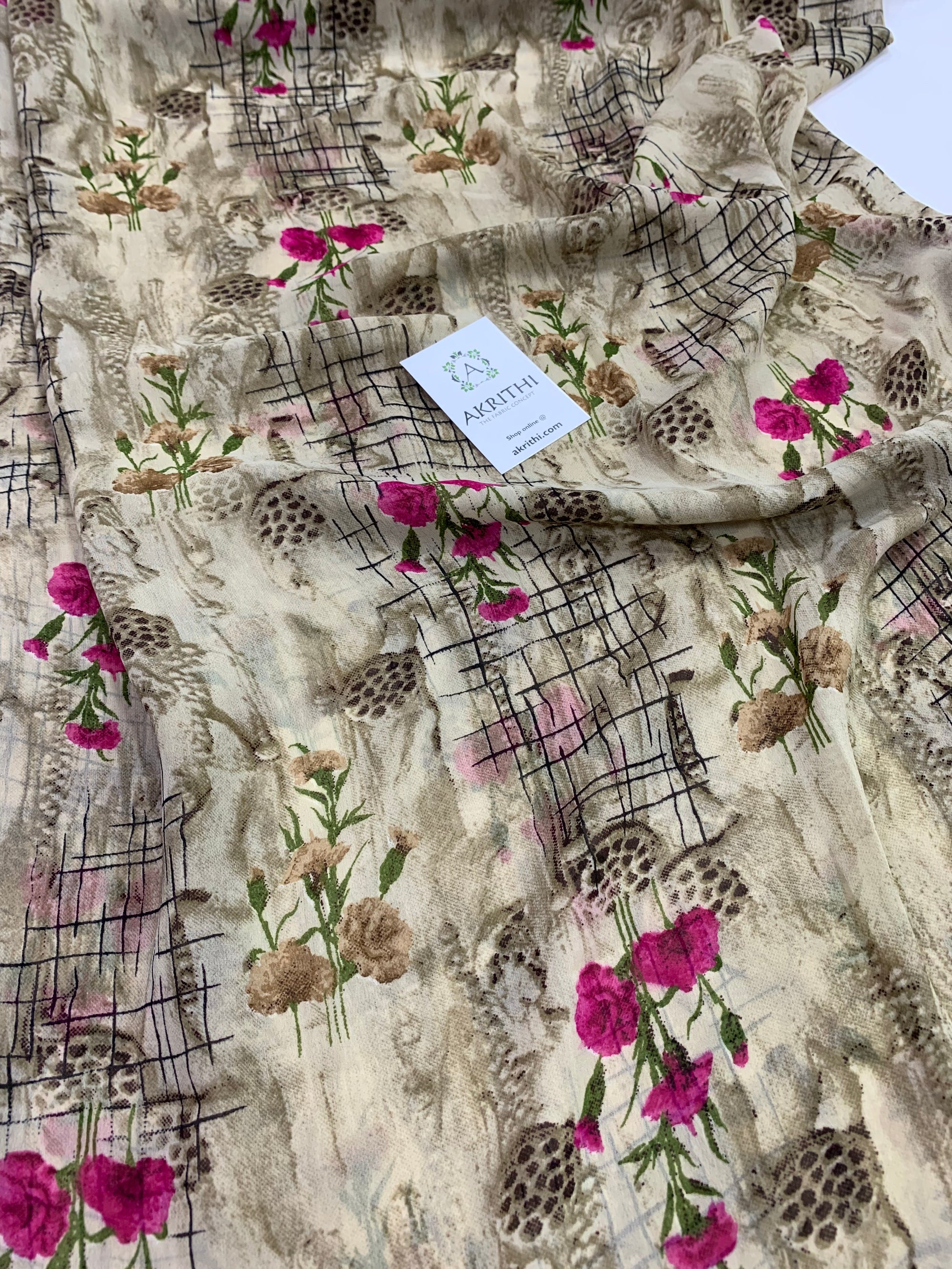 Printed georgette fabric