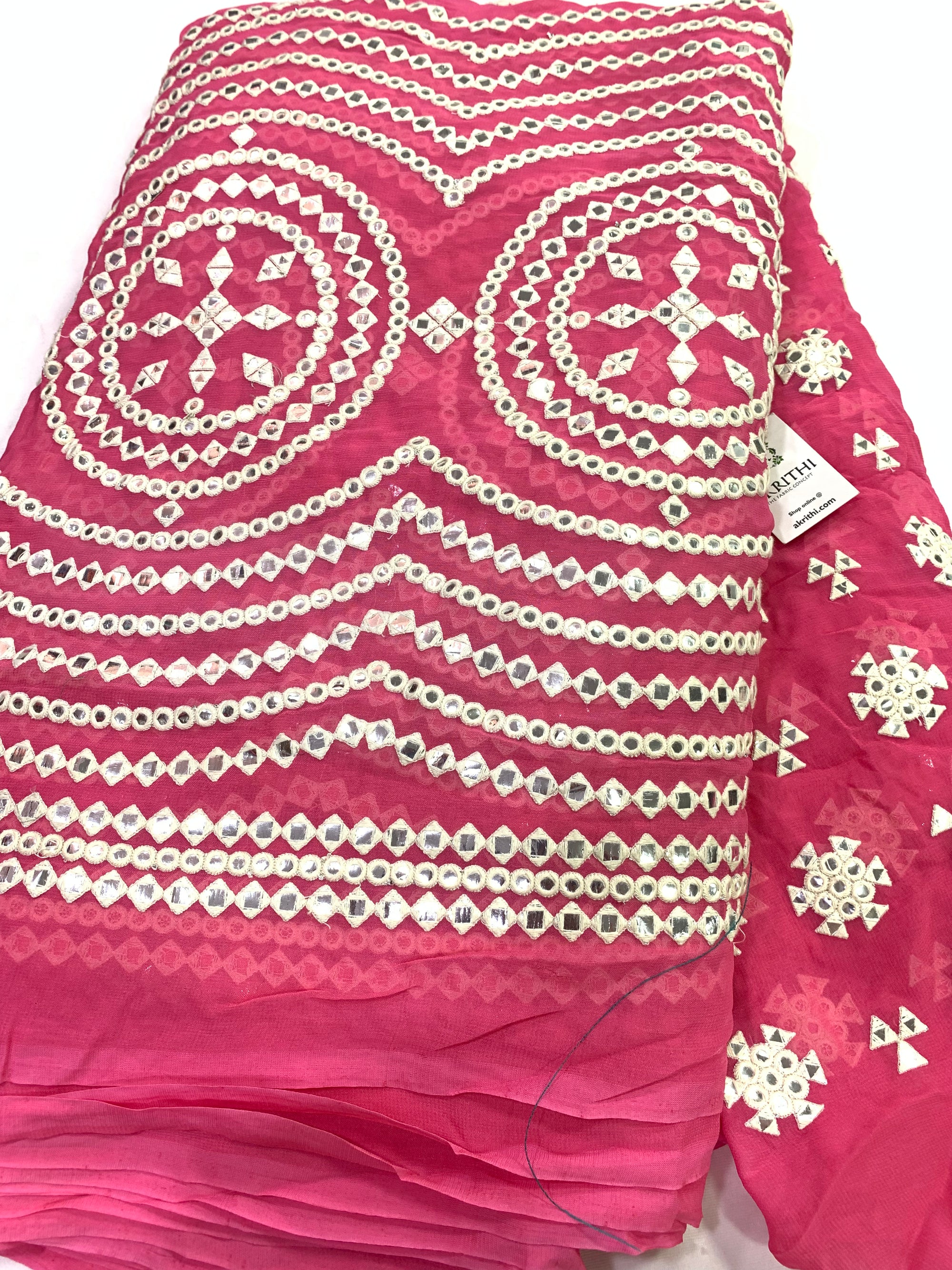 Embroidery on georgette fabric