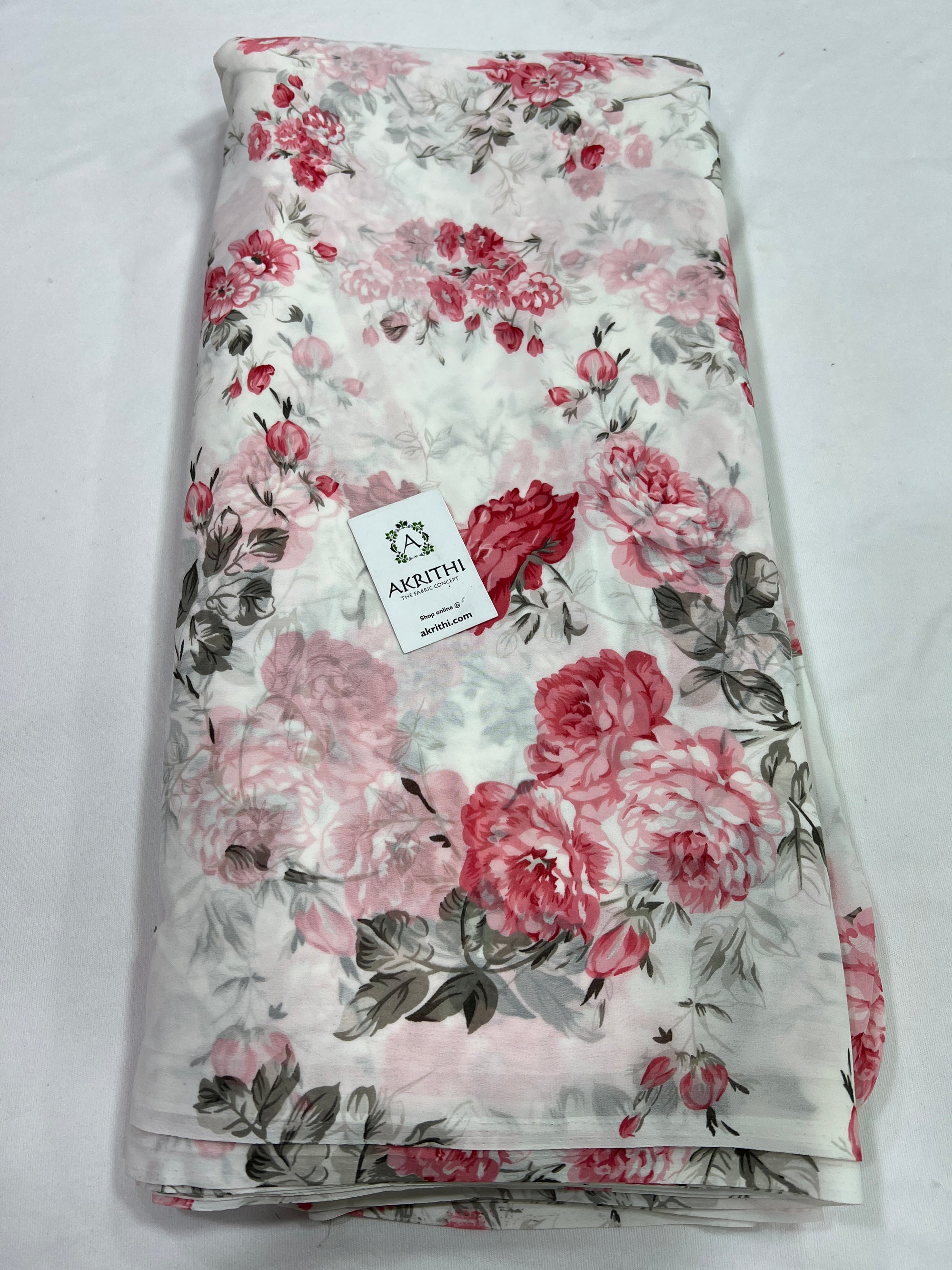 Floral printed georgette fabric