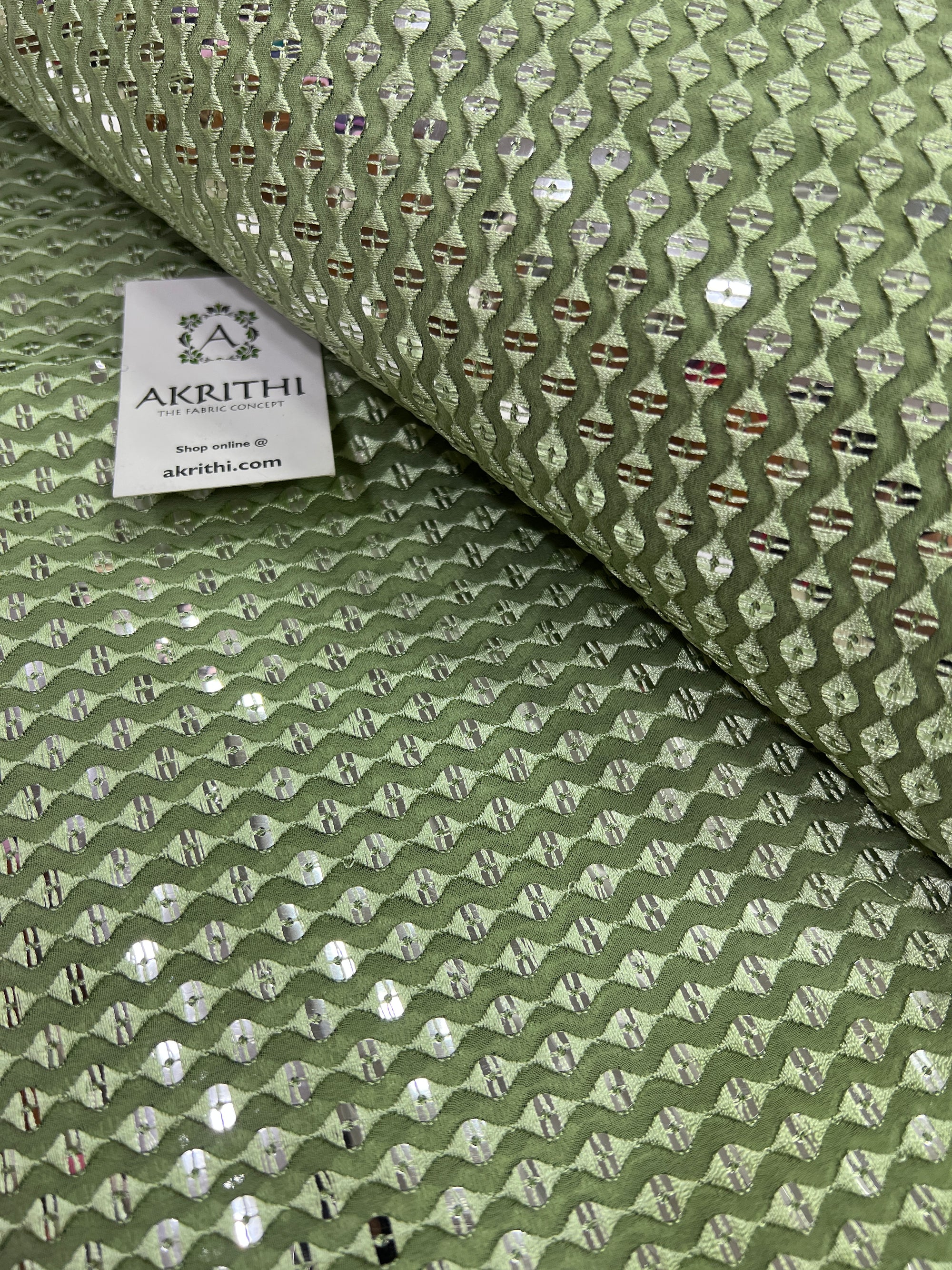 Embroidery on Georgette fabric