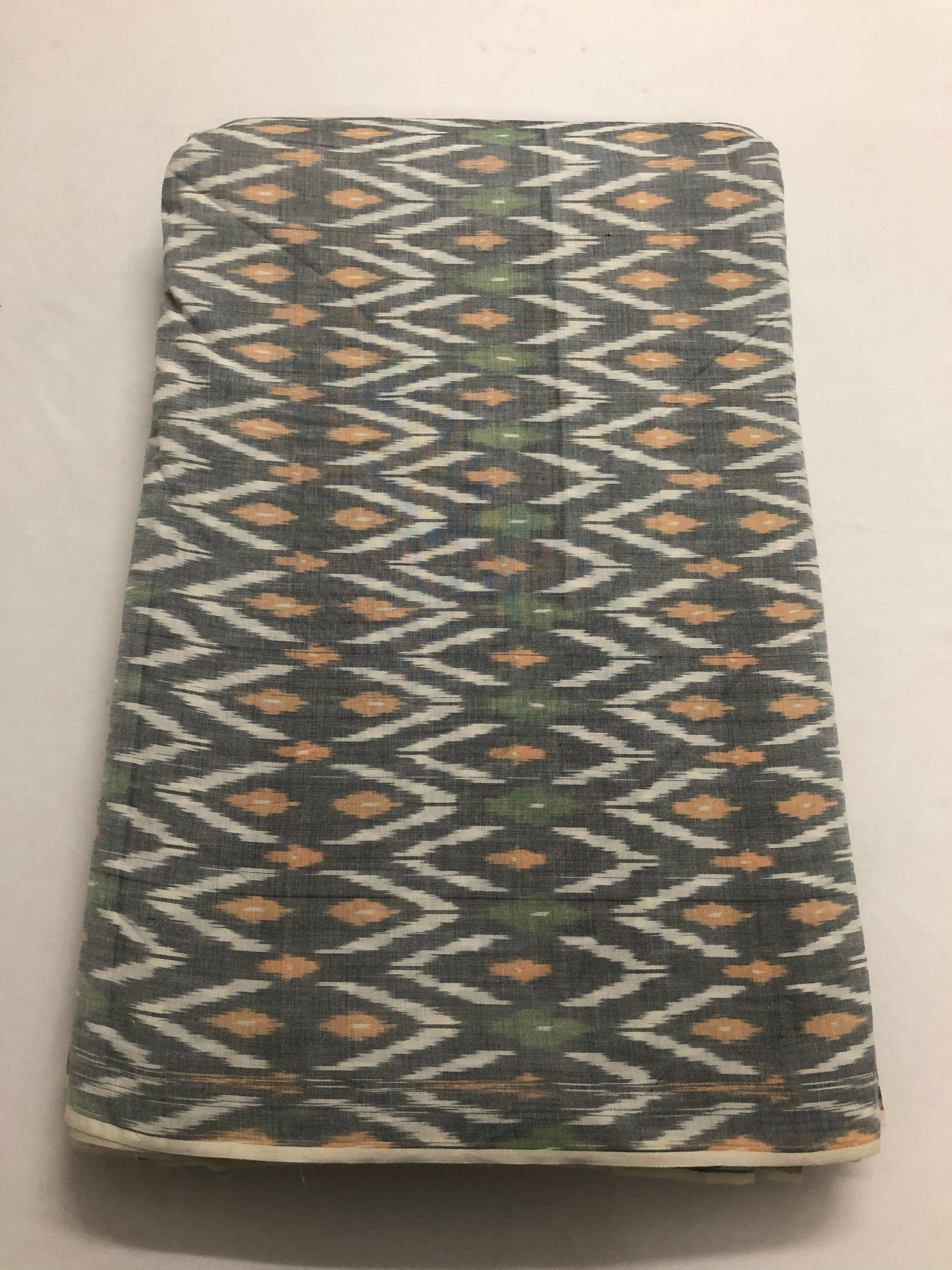 Ikat mercerised cotton fabric