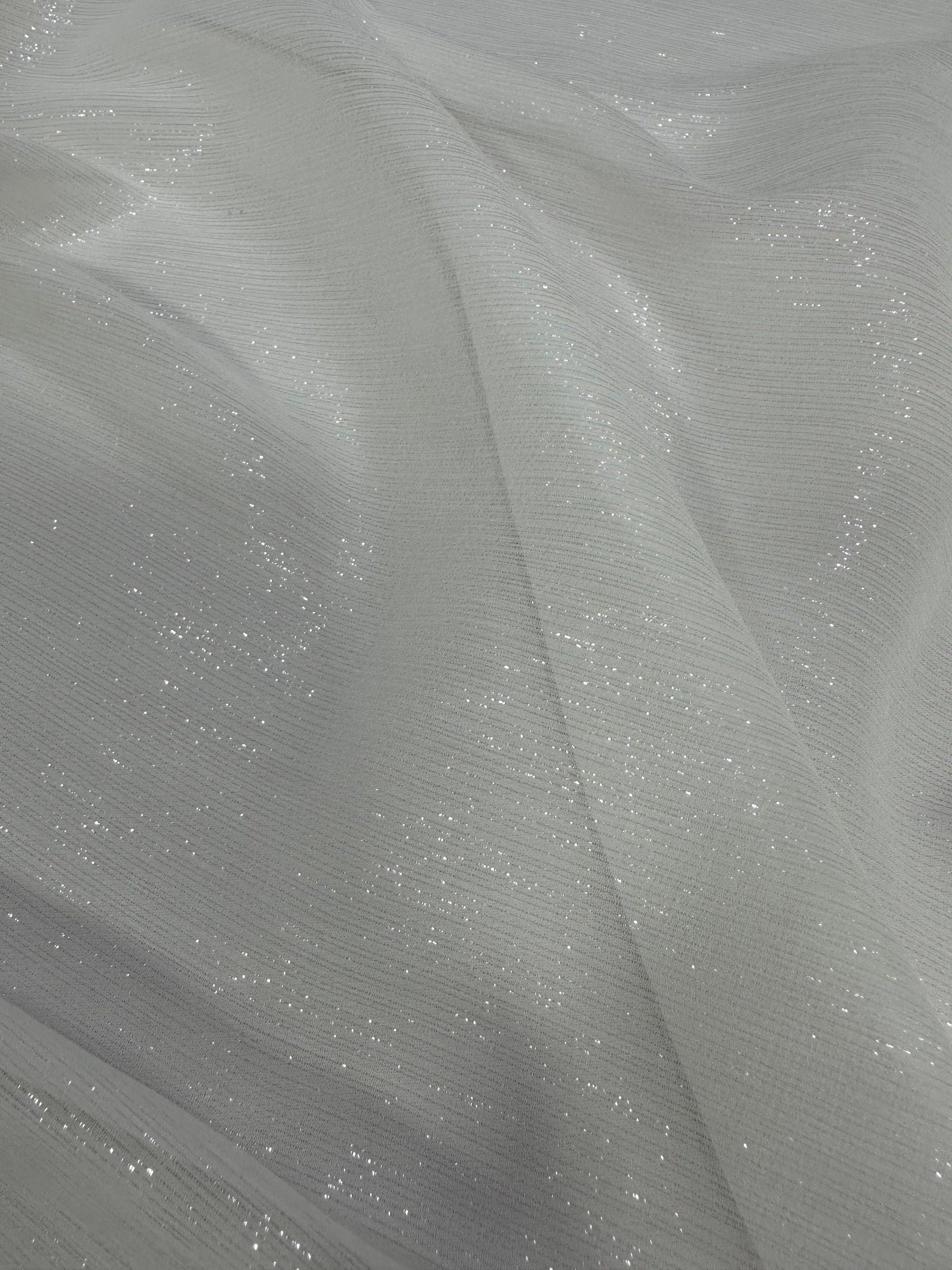 Dyeable Pure silk lurex chiffon fabric