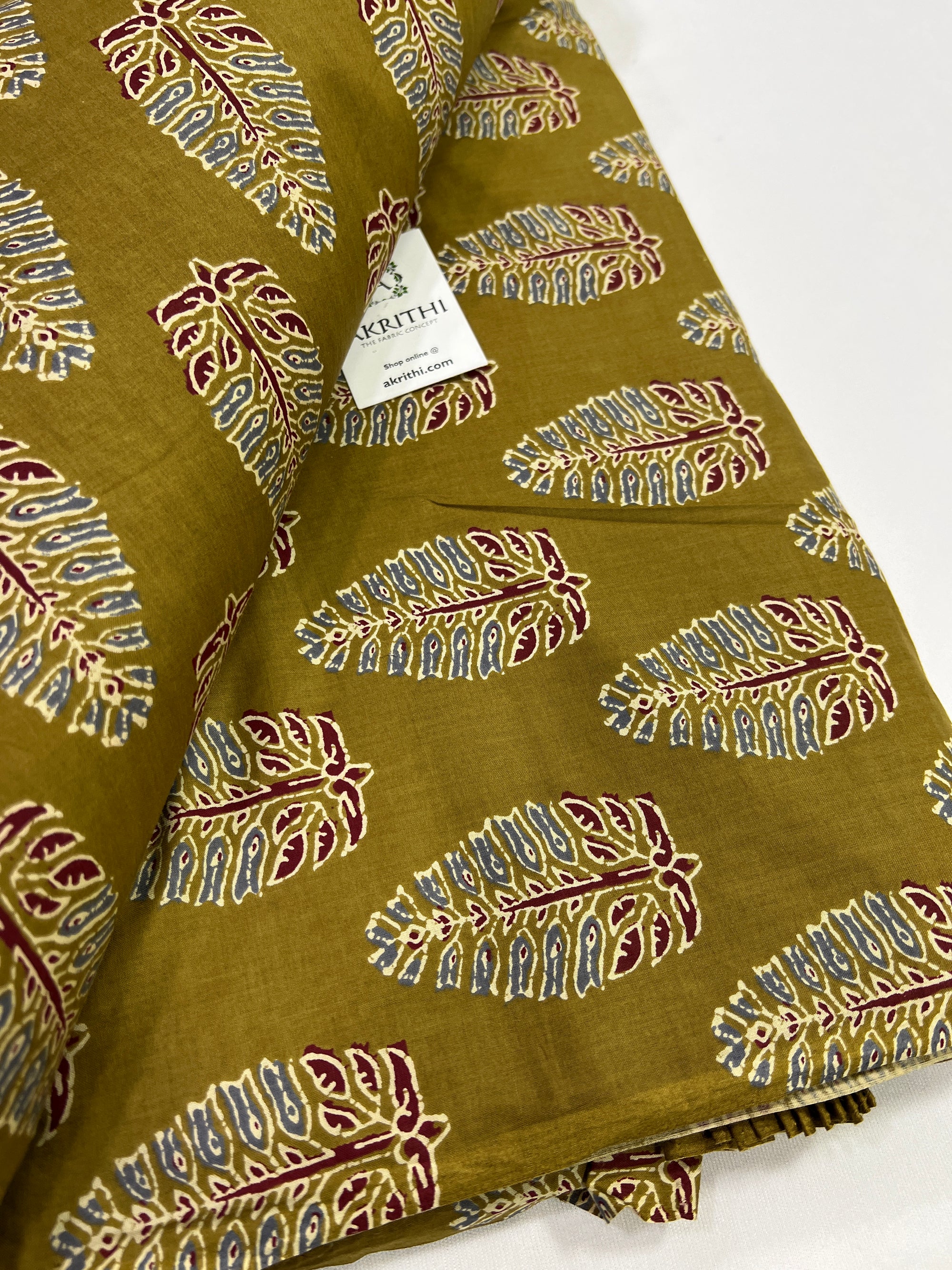 Ajrakh Printed pure cotton fabric