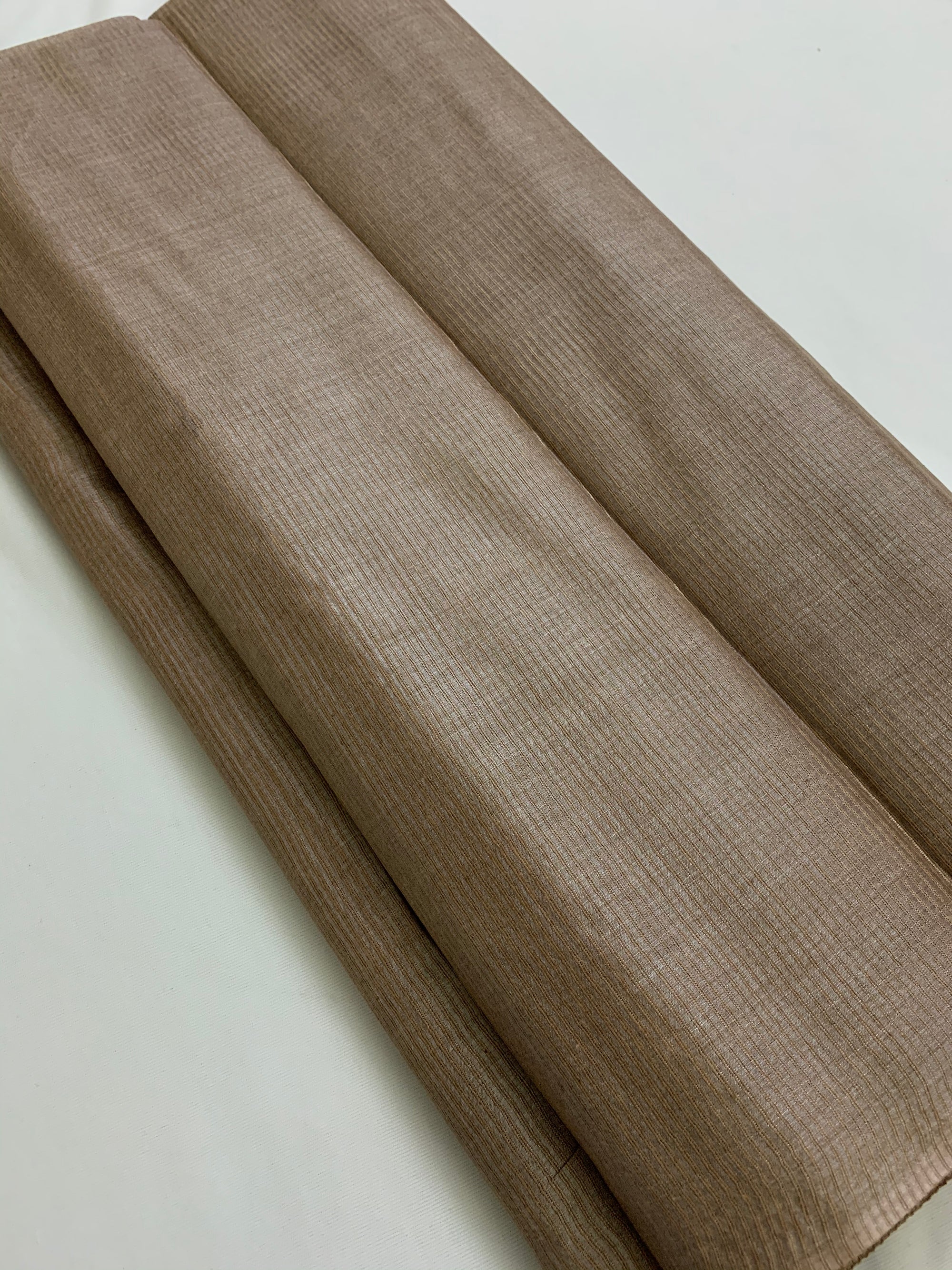 Striped Pure Tussar silk fabric