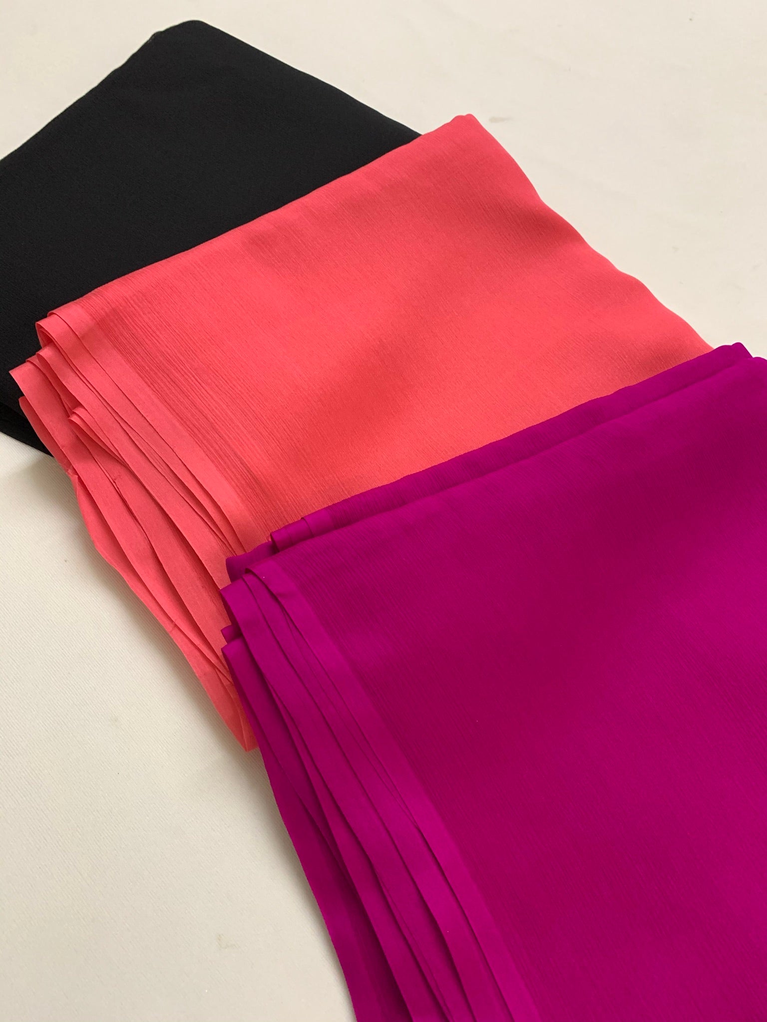 PLATINUM PURE SILK CHIFFON SAREE