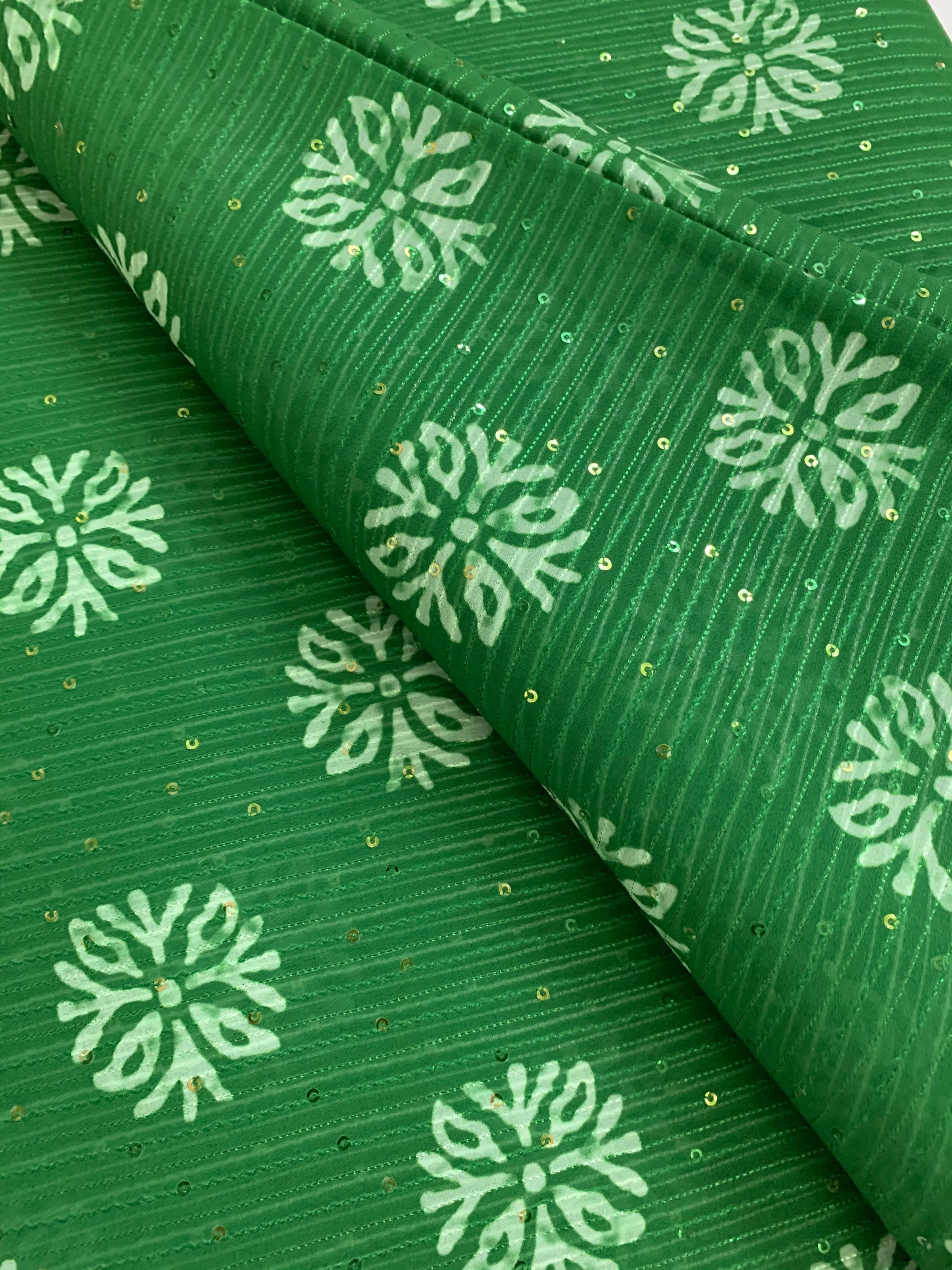 Embroidery on georgette saree