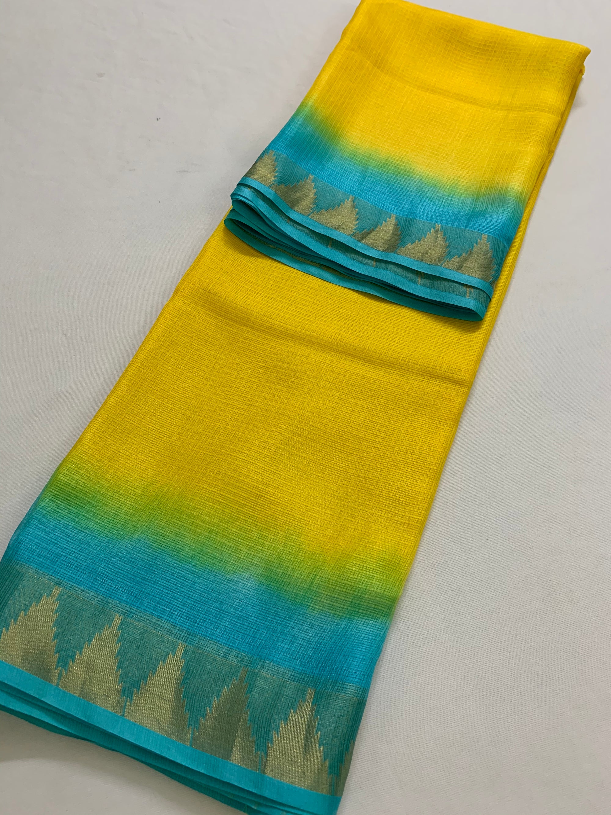 Pure kota silk saree with temple border
