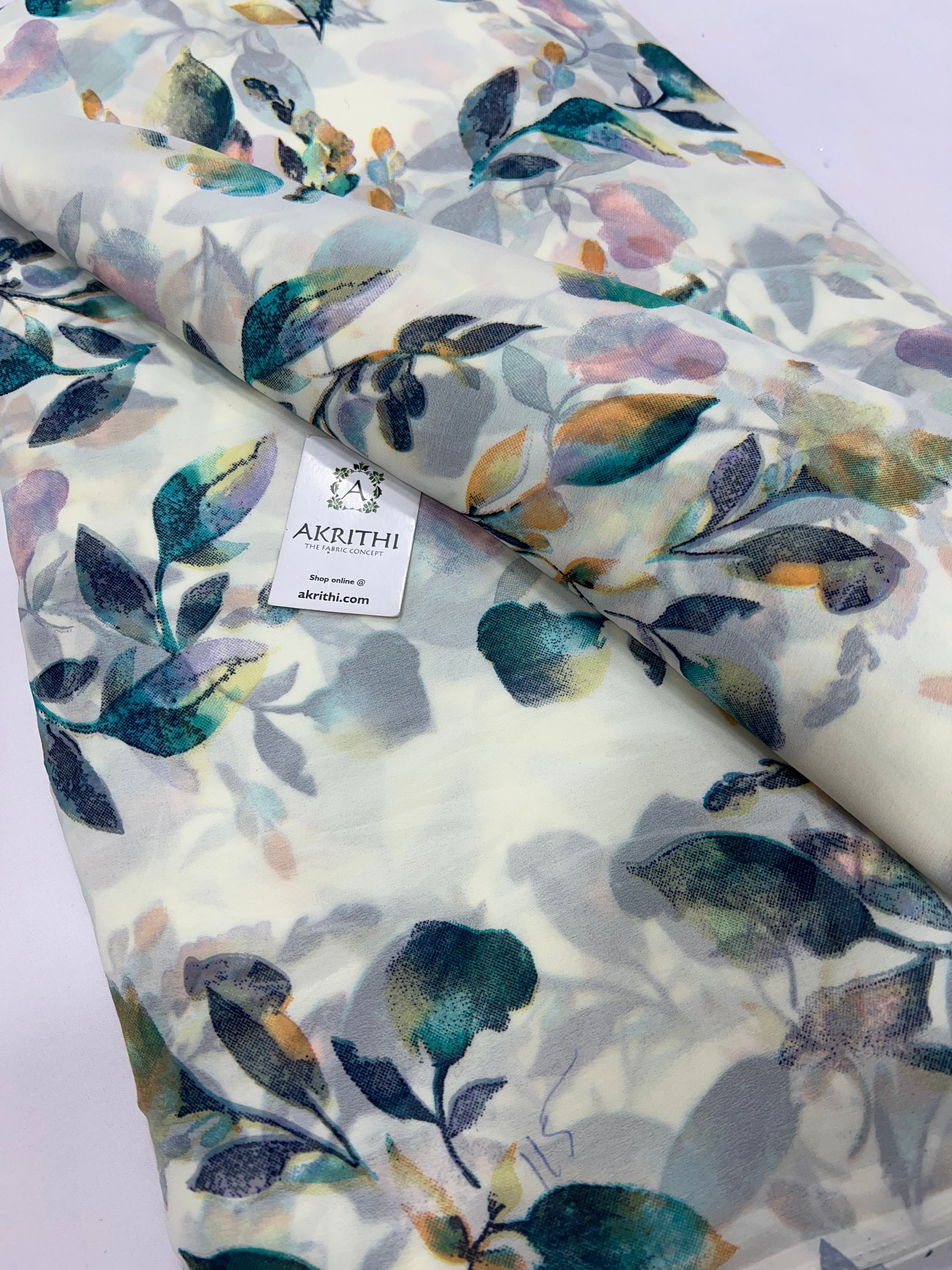 Floral printed georgette fabric
