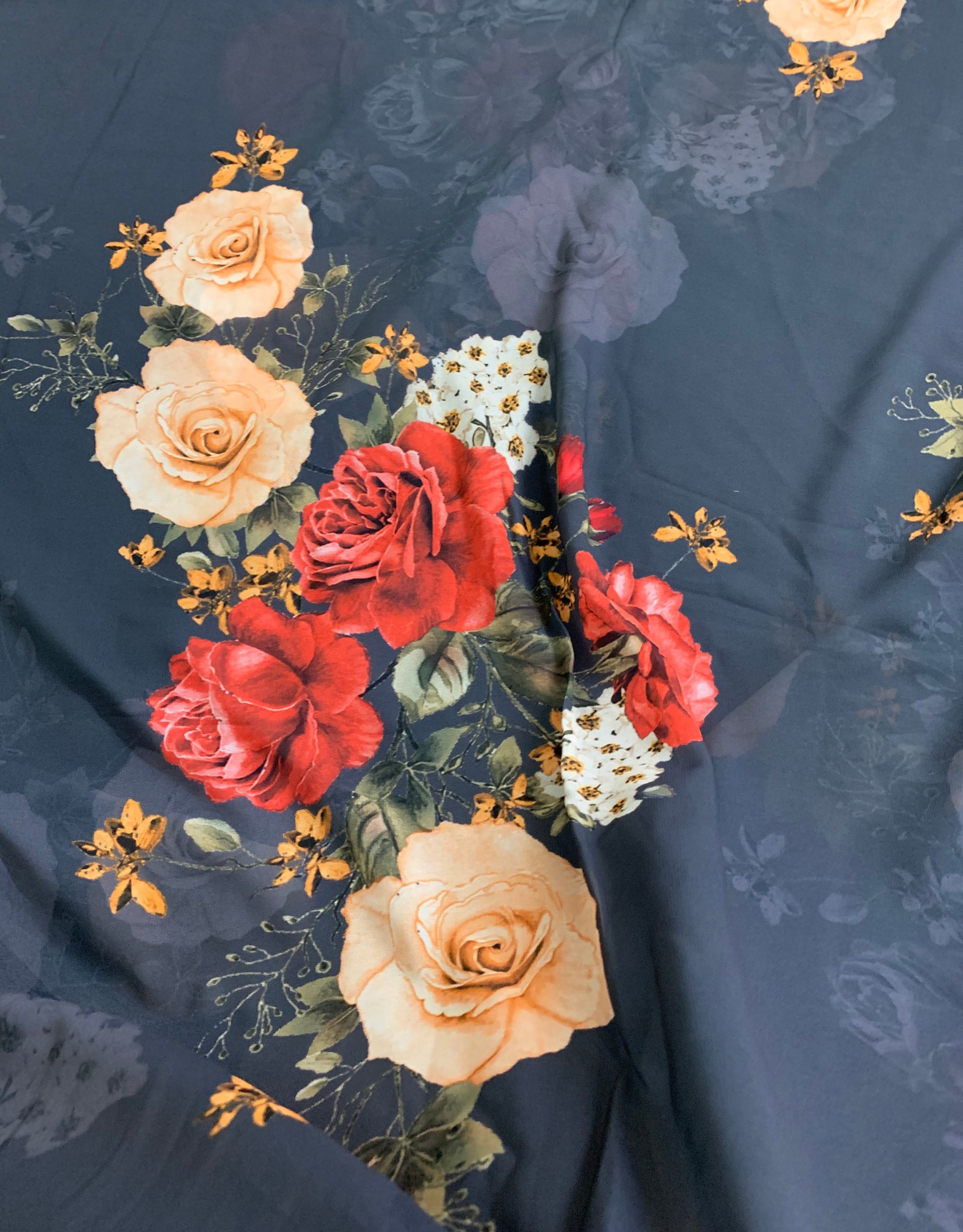 Digital floral Printed georgette fabric
