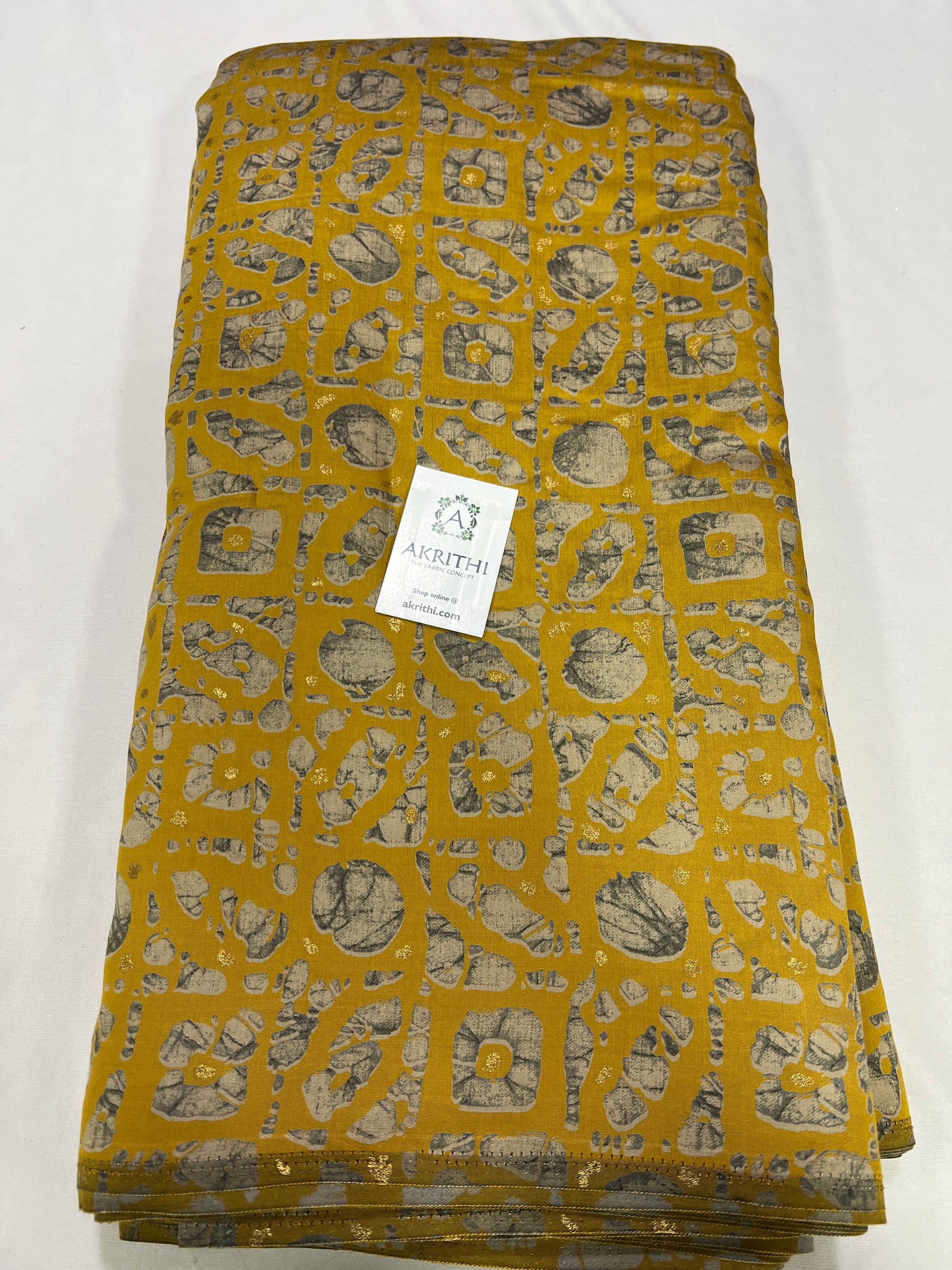 Digital printed silk fabric