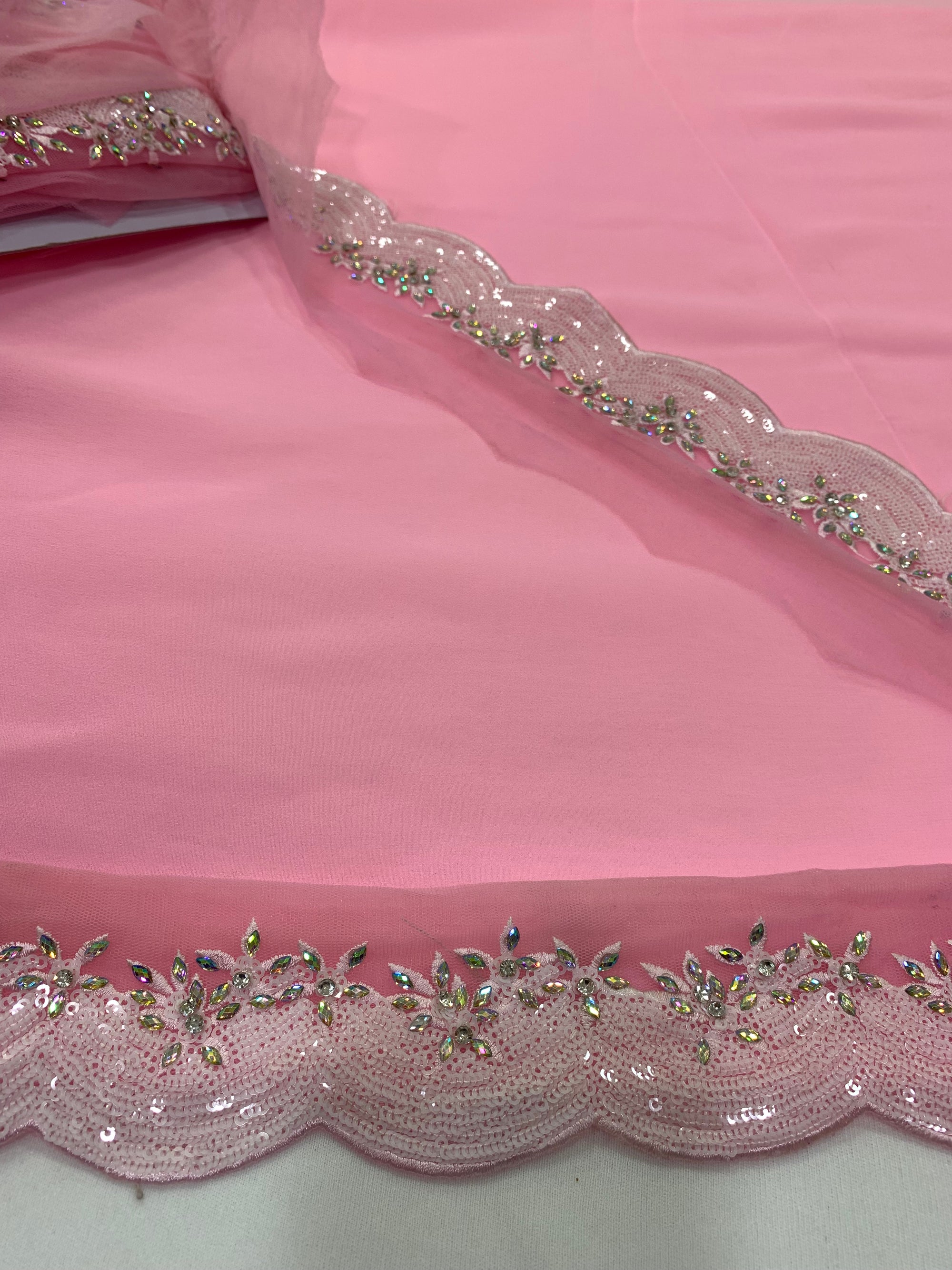 Georgette saree with lace