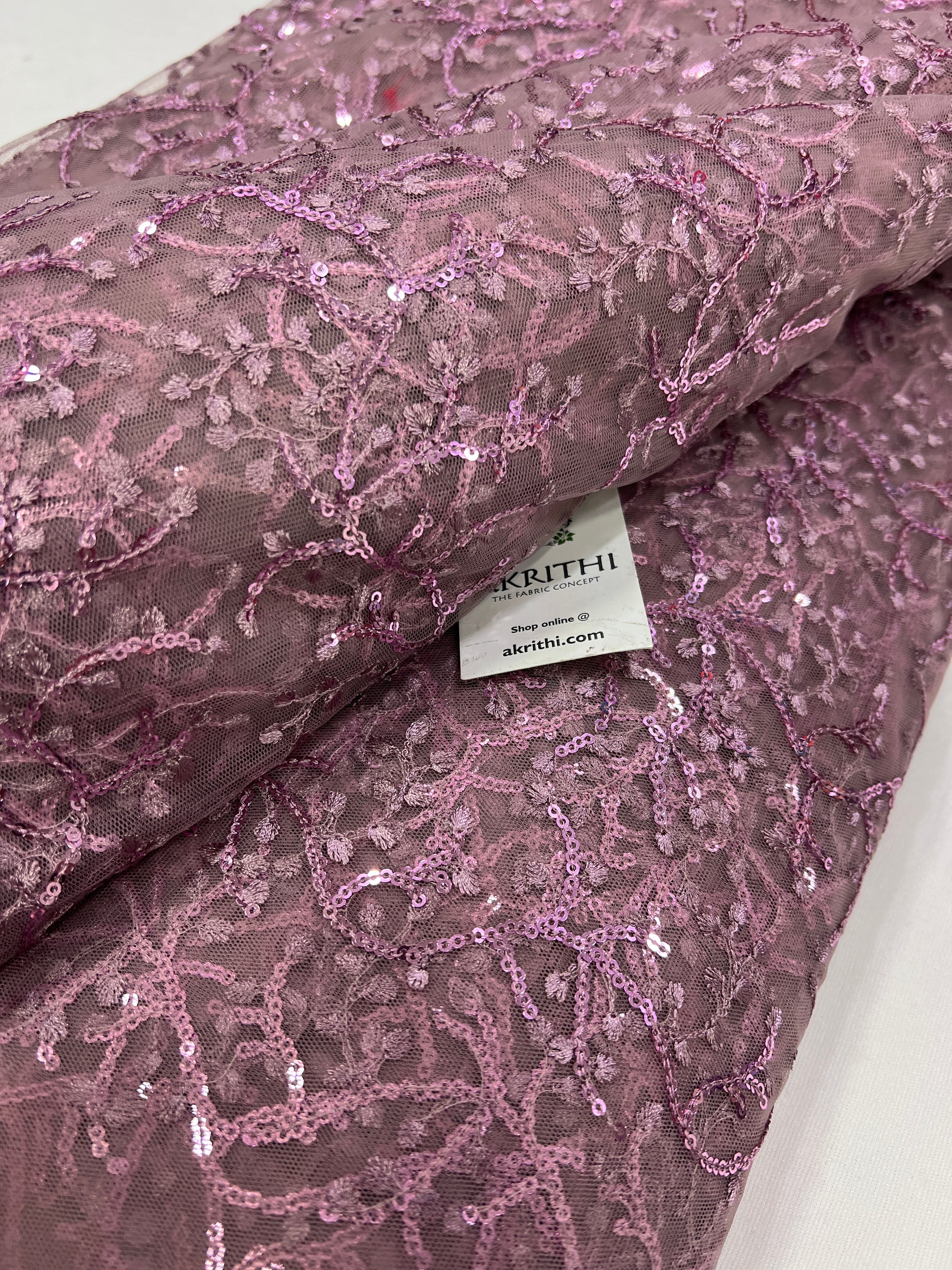 Embroidery on net fabric