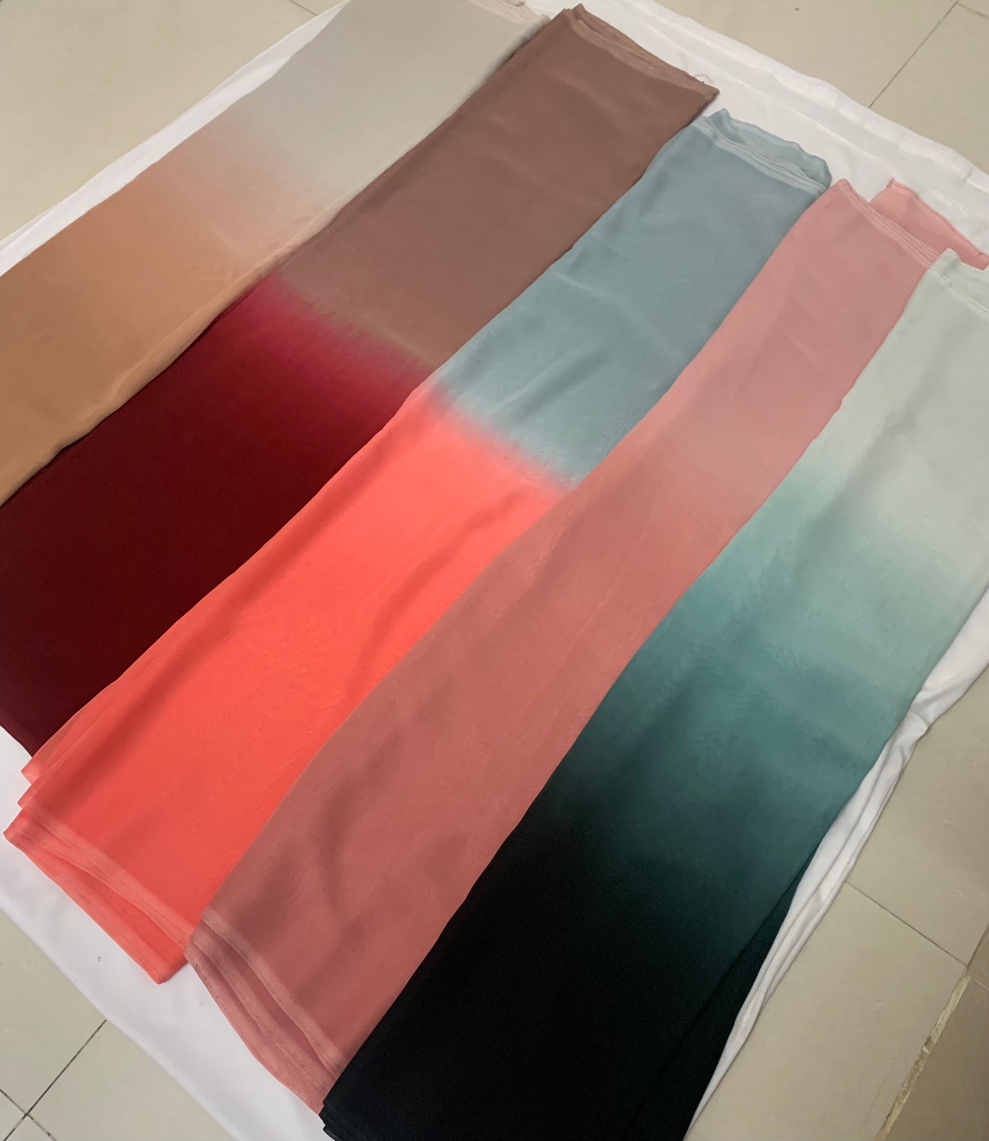 Shaded georgette saree