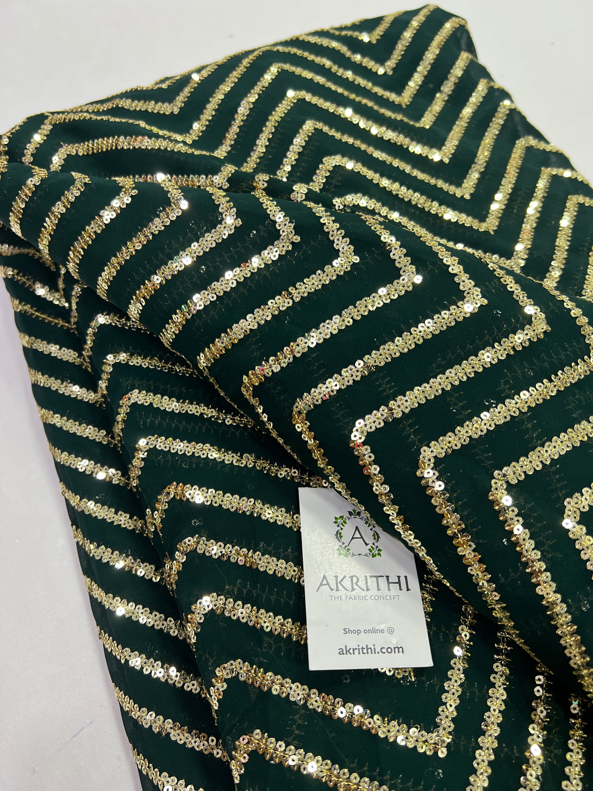 Embroidery on georgette fabric
