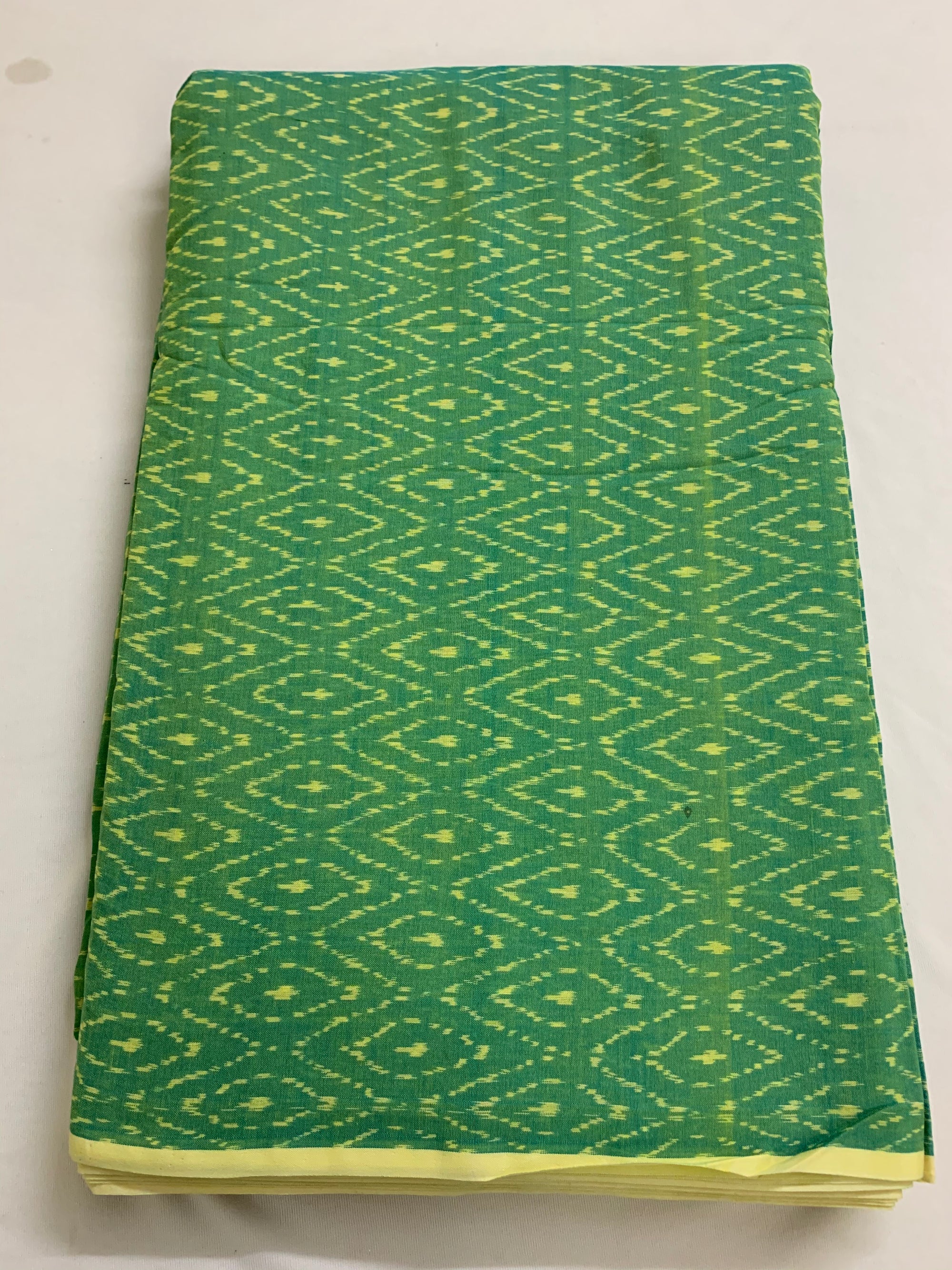 Ikat mercerised cotton fabric
