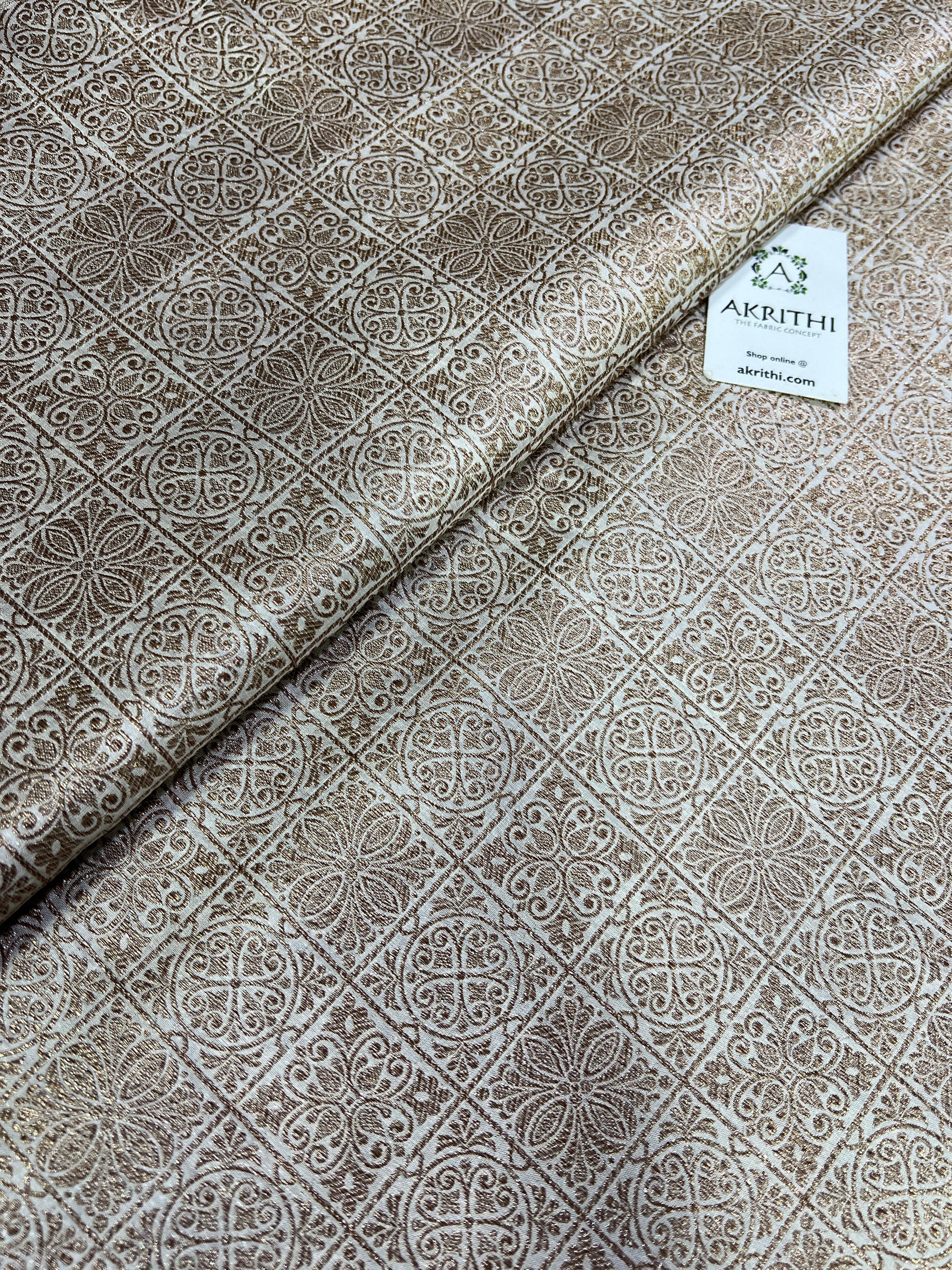 Pure silk Handloom Banarasi brocade fabric