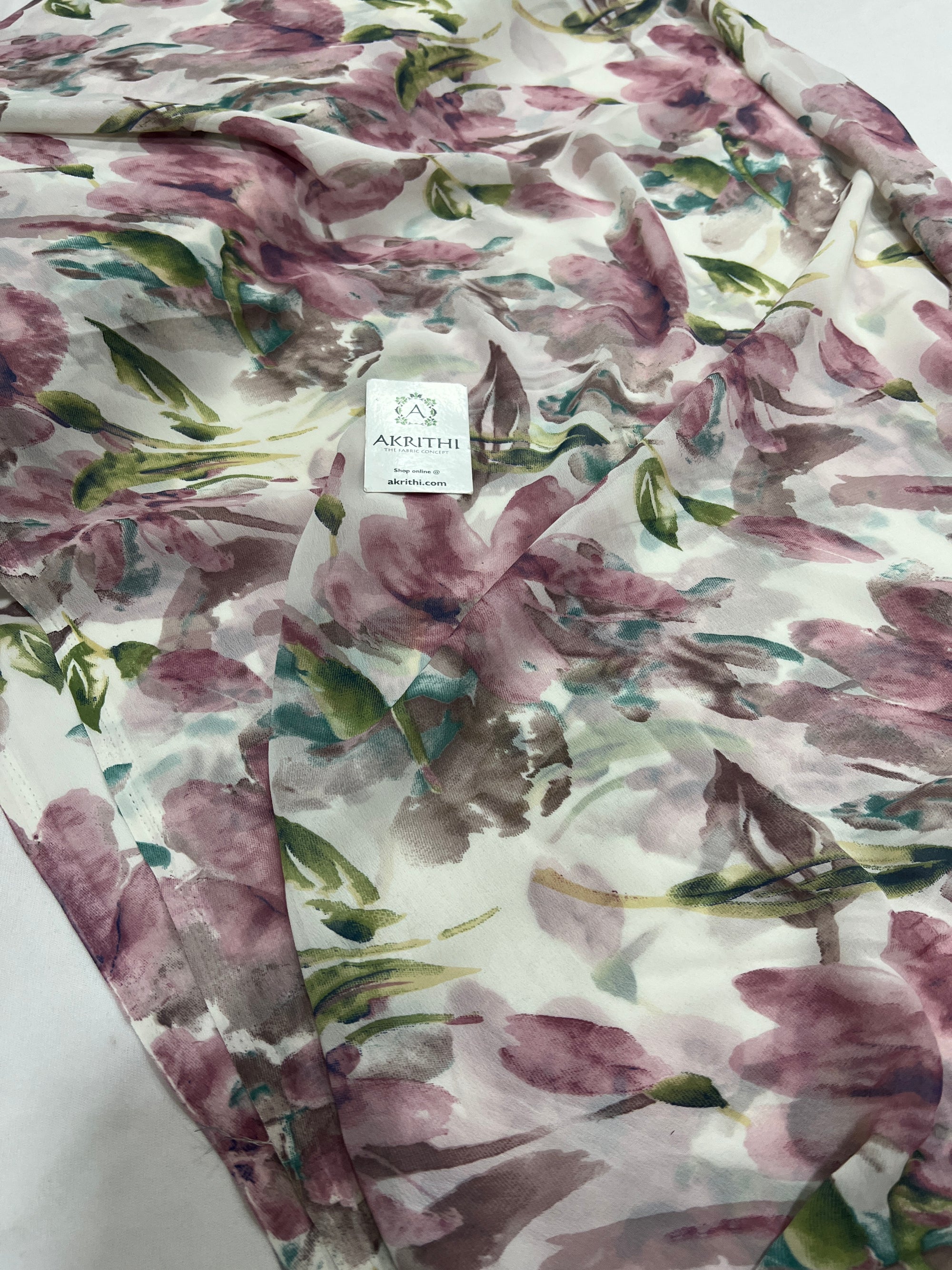 Digital floral printed georgette fabric